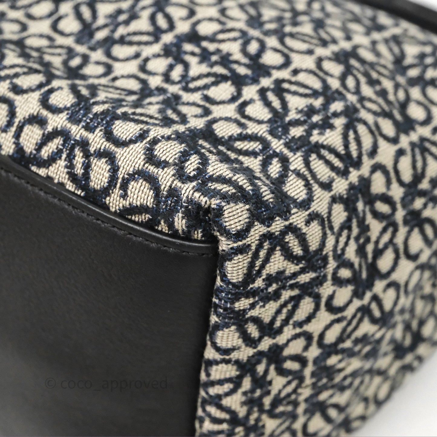 Loewe Small Cubi bag in Anagram Jacquard & Calfskin Navy/Black