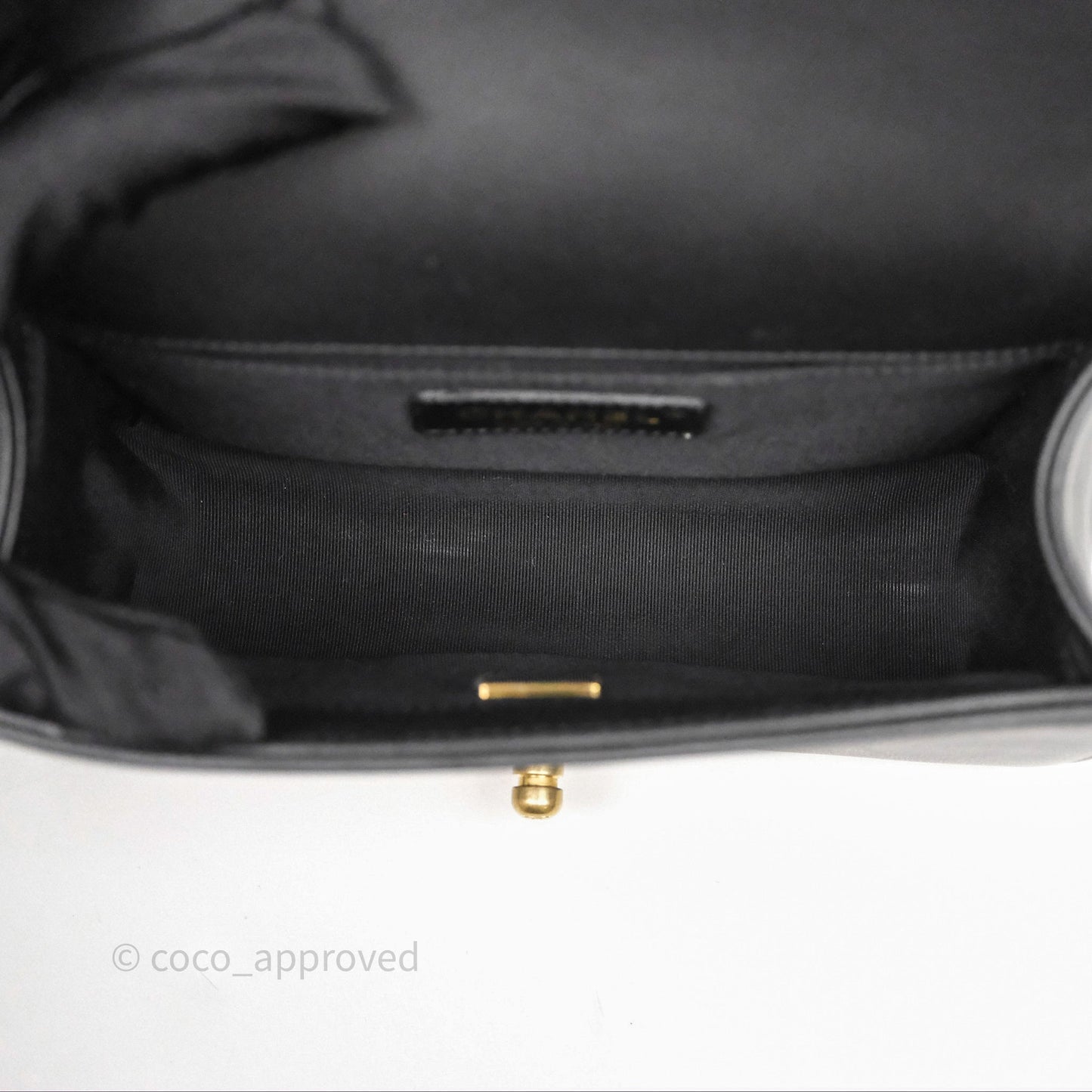 Chanel Small Boy Black Lambskin Aged Gold Hardware