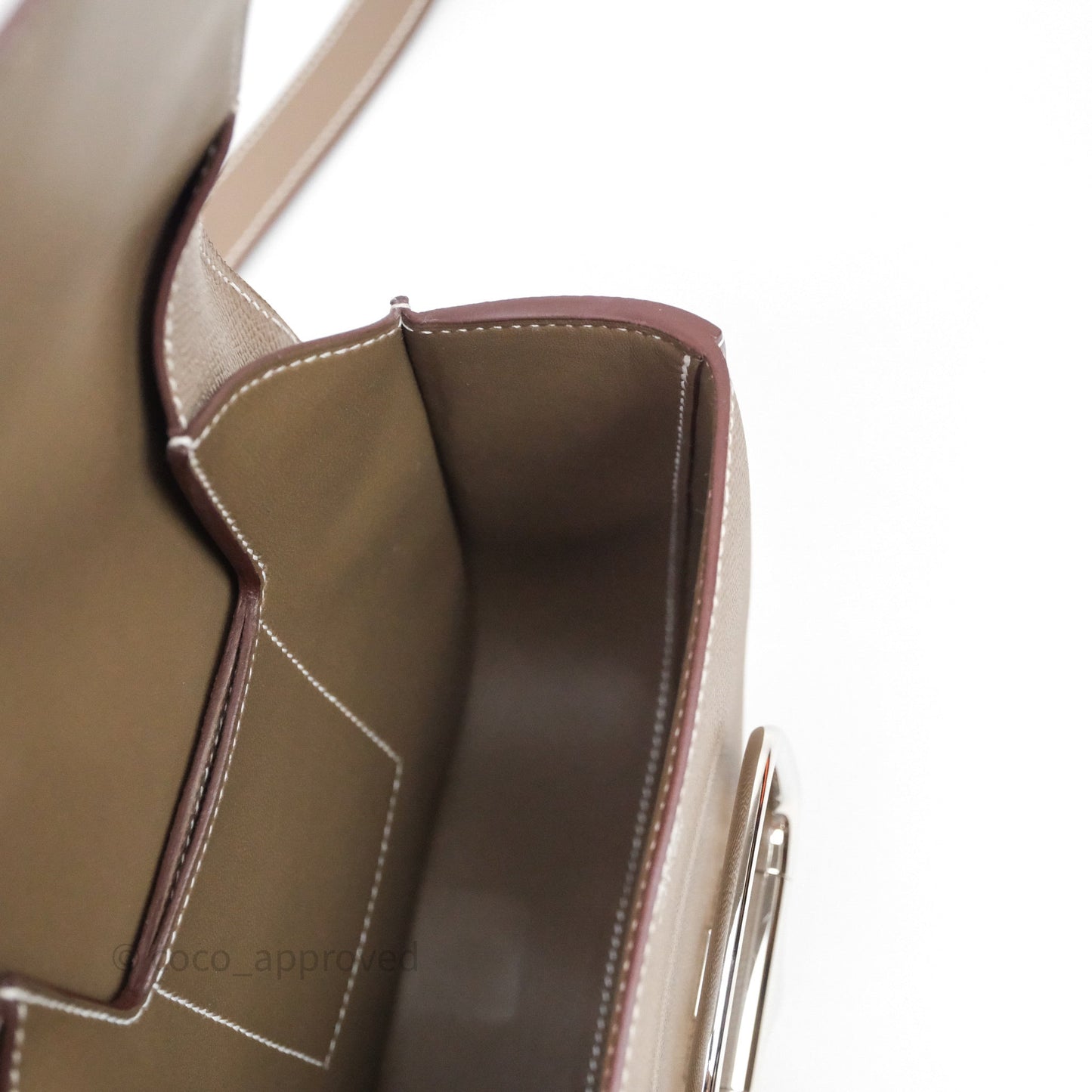 Hermès Della Cavalleria Mini Bag Etoupe 18 Epsom Palladium Hardware