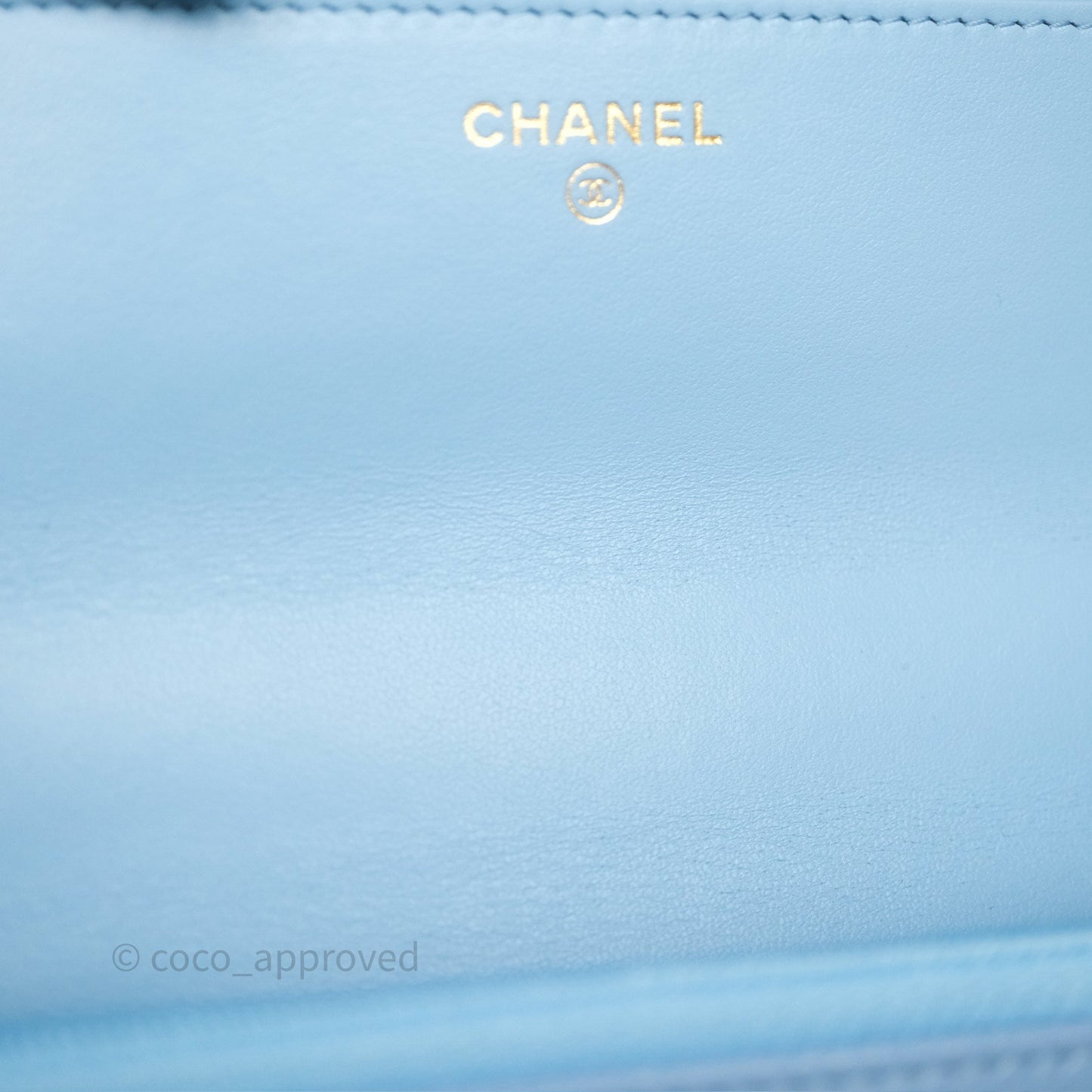 Chanel Top Handle Pick Me Up Wallet On Chain WOC Blue Caviar Gold Hardware