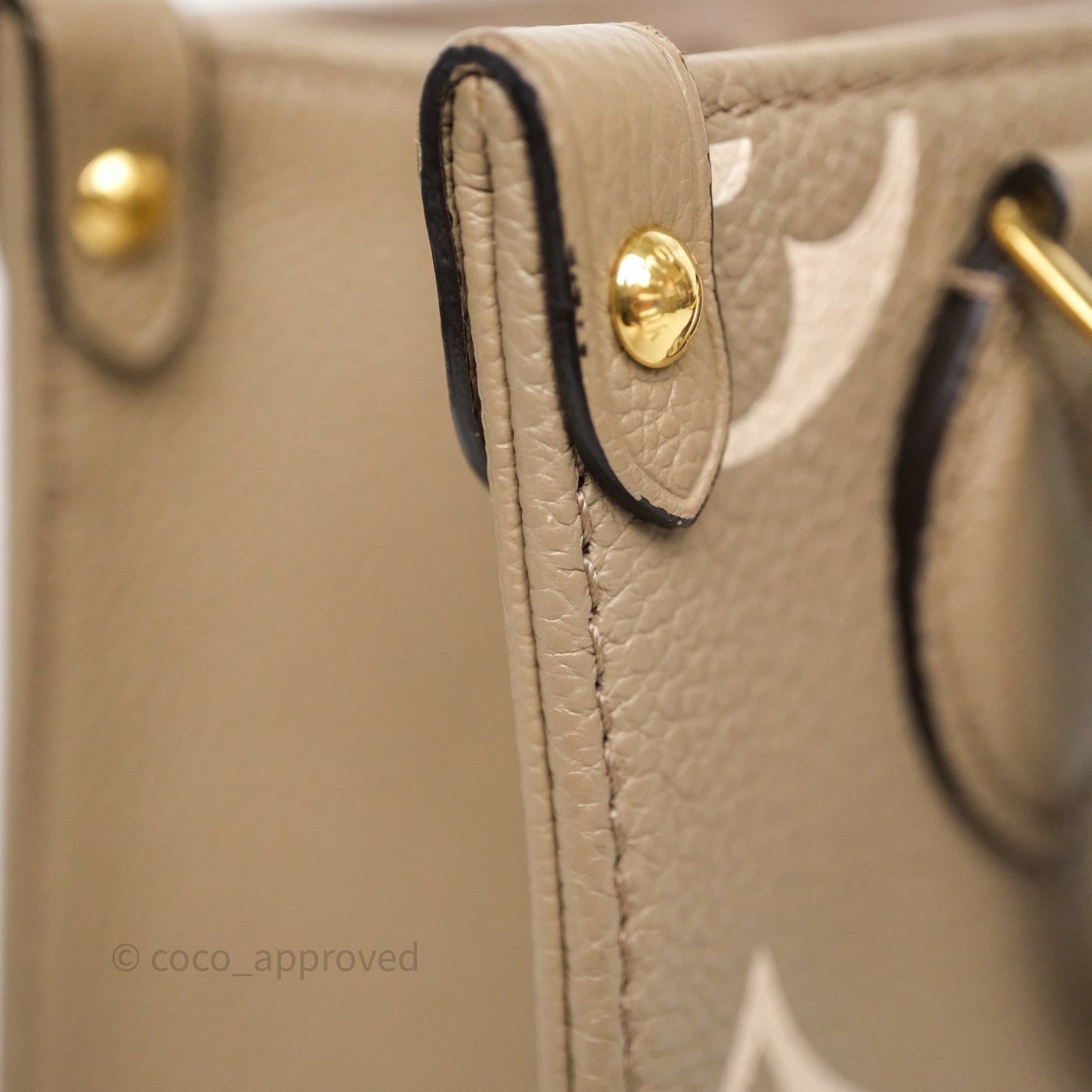Louis Vuitton OnTheGo BB Dove Gray/Cream Monogram Empreinte Leather