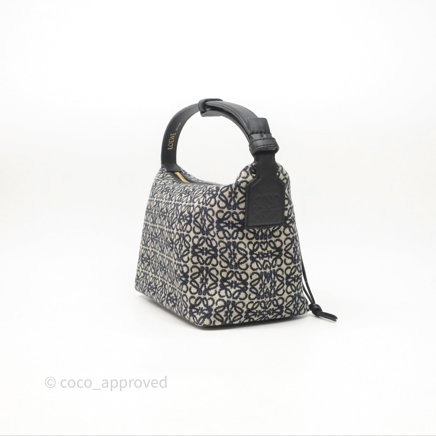 Loewe Small Cubi bag in Anagram Jacquard & Calfskin Navy/Black