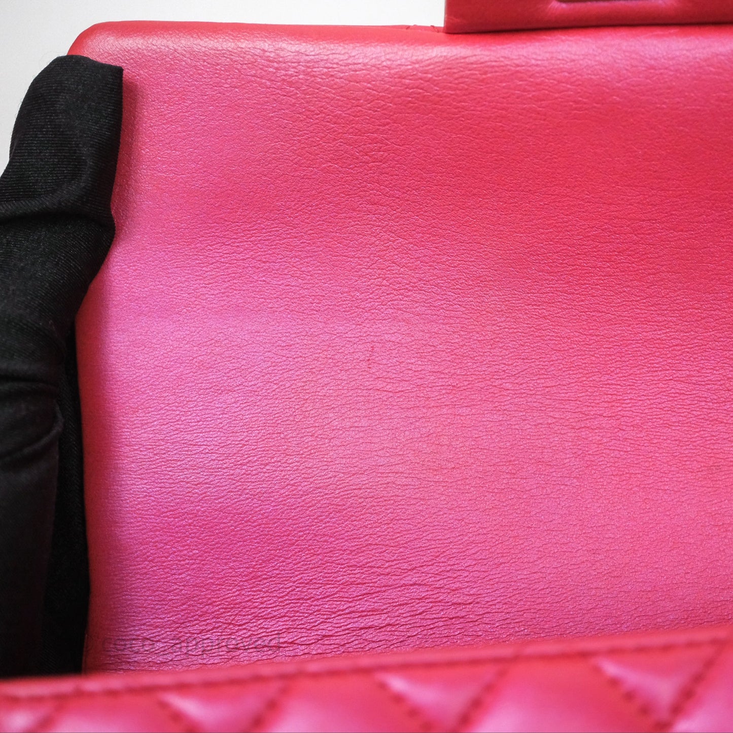 Chanel Top Handle Mini Rectangular Flap Bag Iridescent Dark Pink Lambskin Aged Gold Hardware