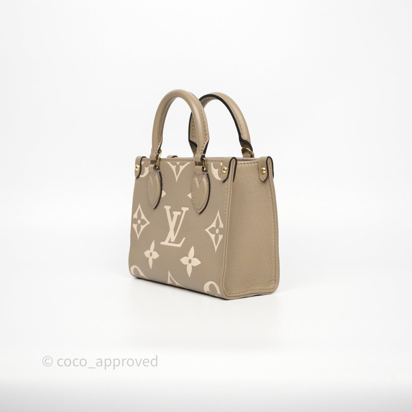 Louis Vuitton OnTheGo BB Dove Gray/Cream Monogram Empreinte Leather