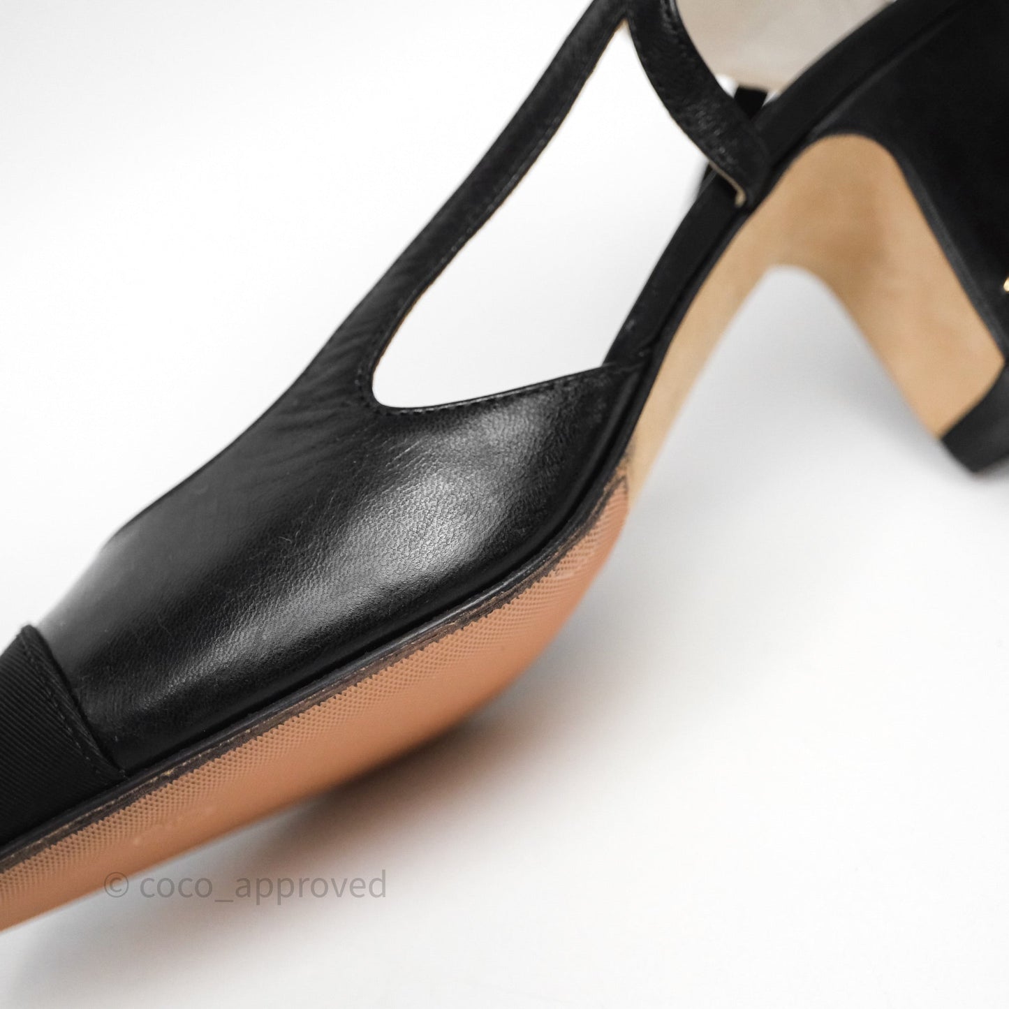 Chanel Slingbacks Black/ Beige Size 36