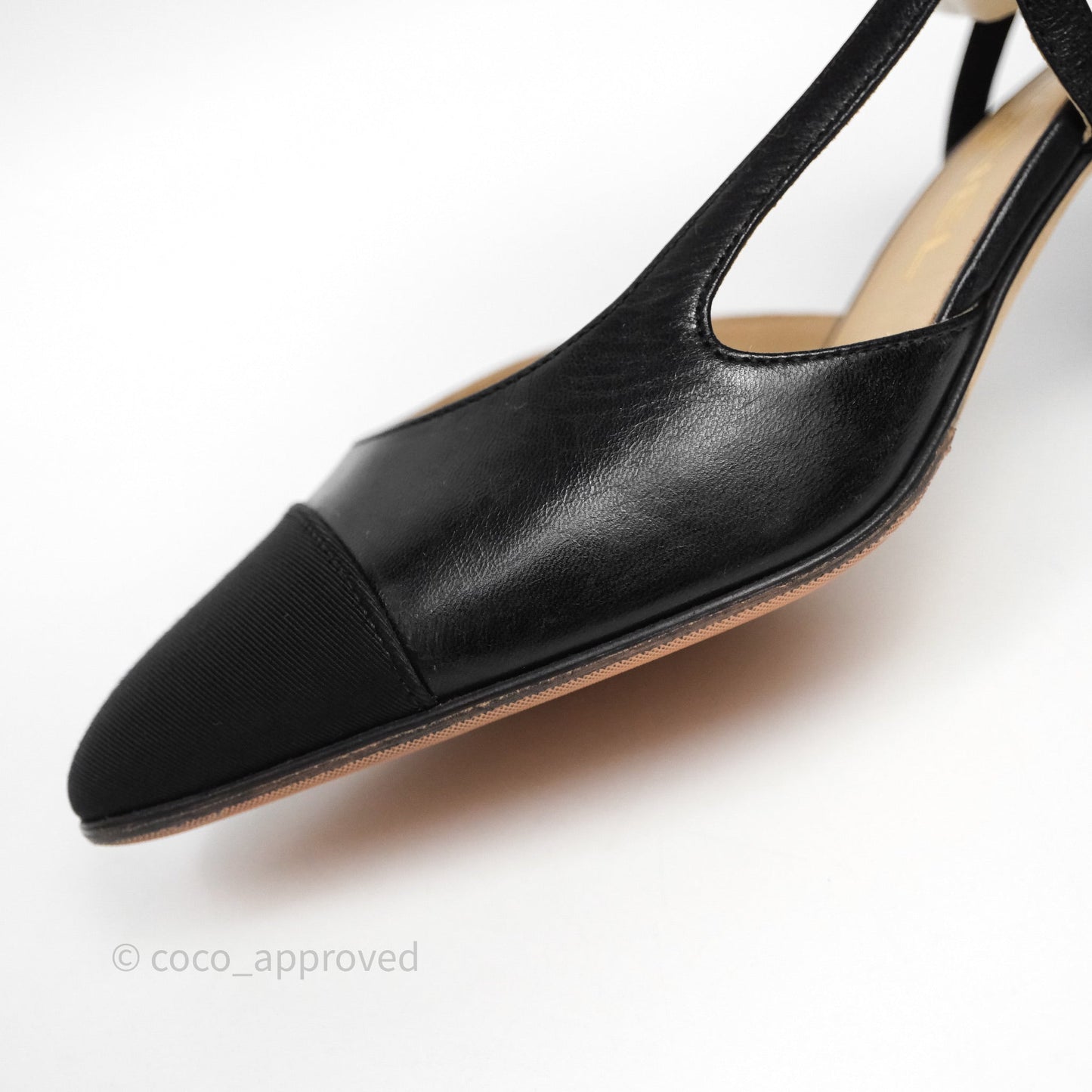 Chanel Slingbacks Black/ Beige Size 36