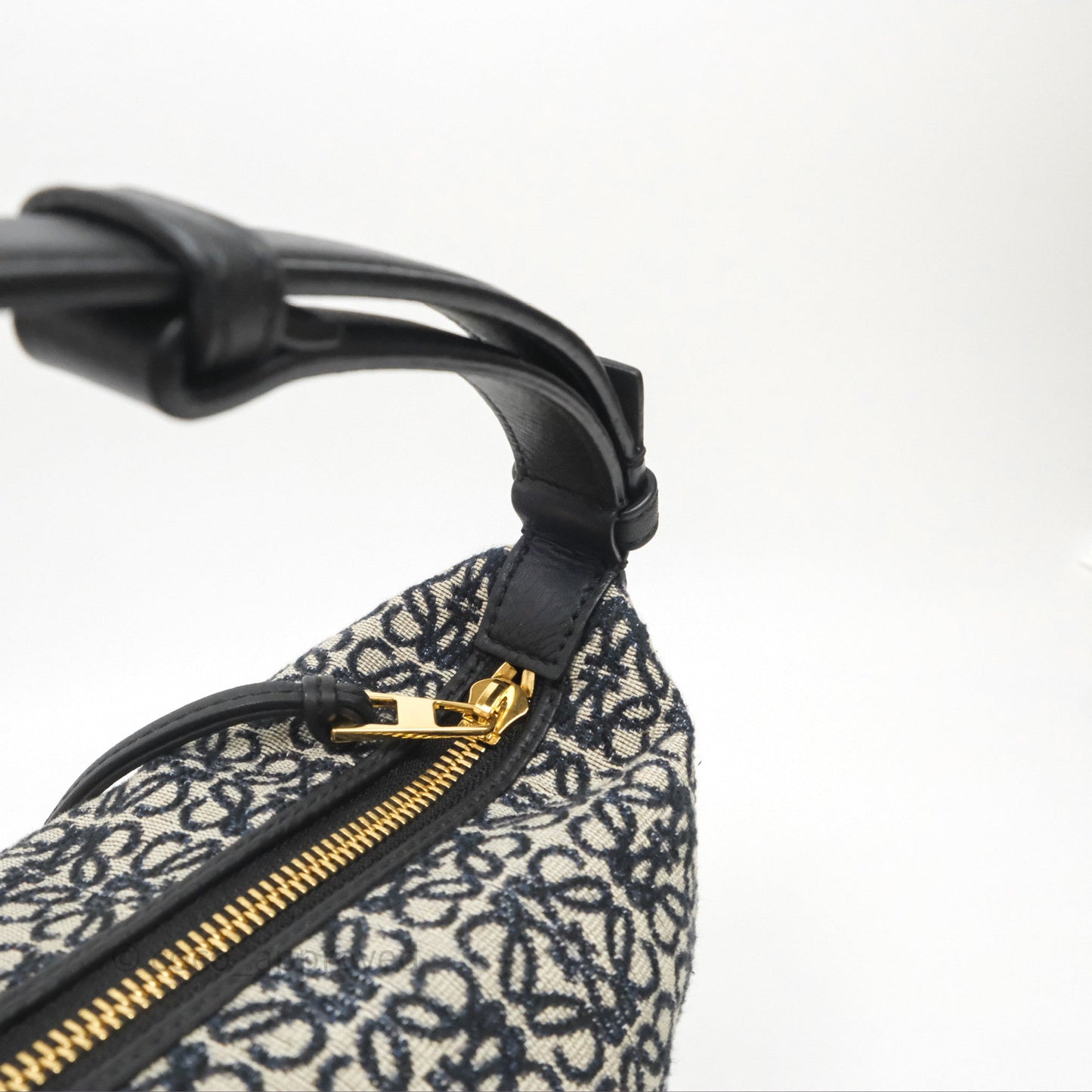 Loewe Small Cubi bag in Anagram Jacquard & Calfskin Navy/Black