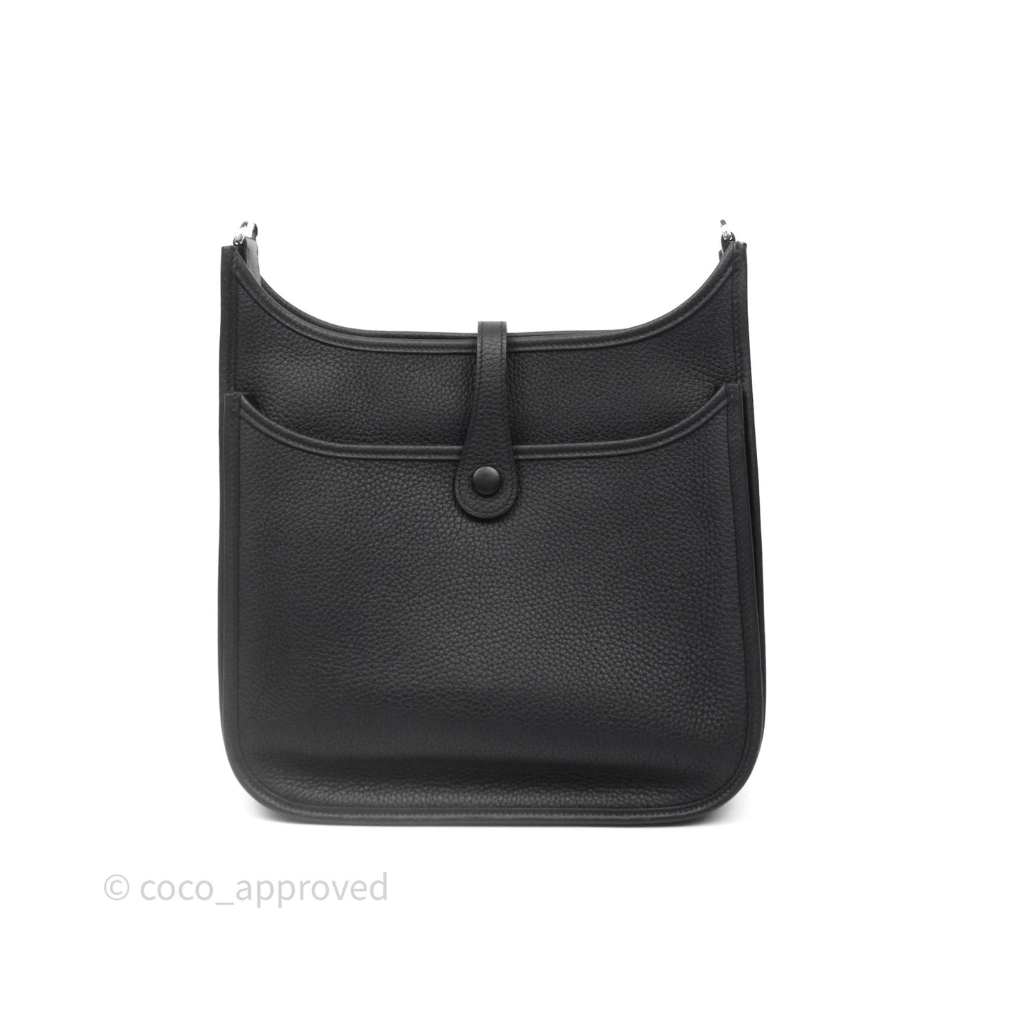Hermes Evelyne III 29 Noir 89 Black Clemence Palladium Hardware