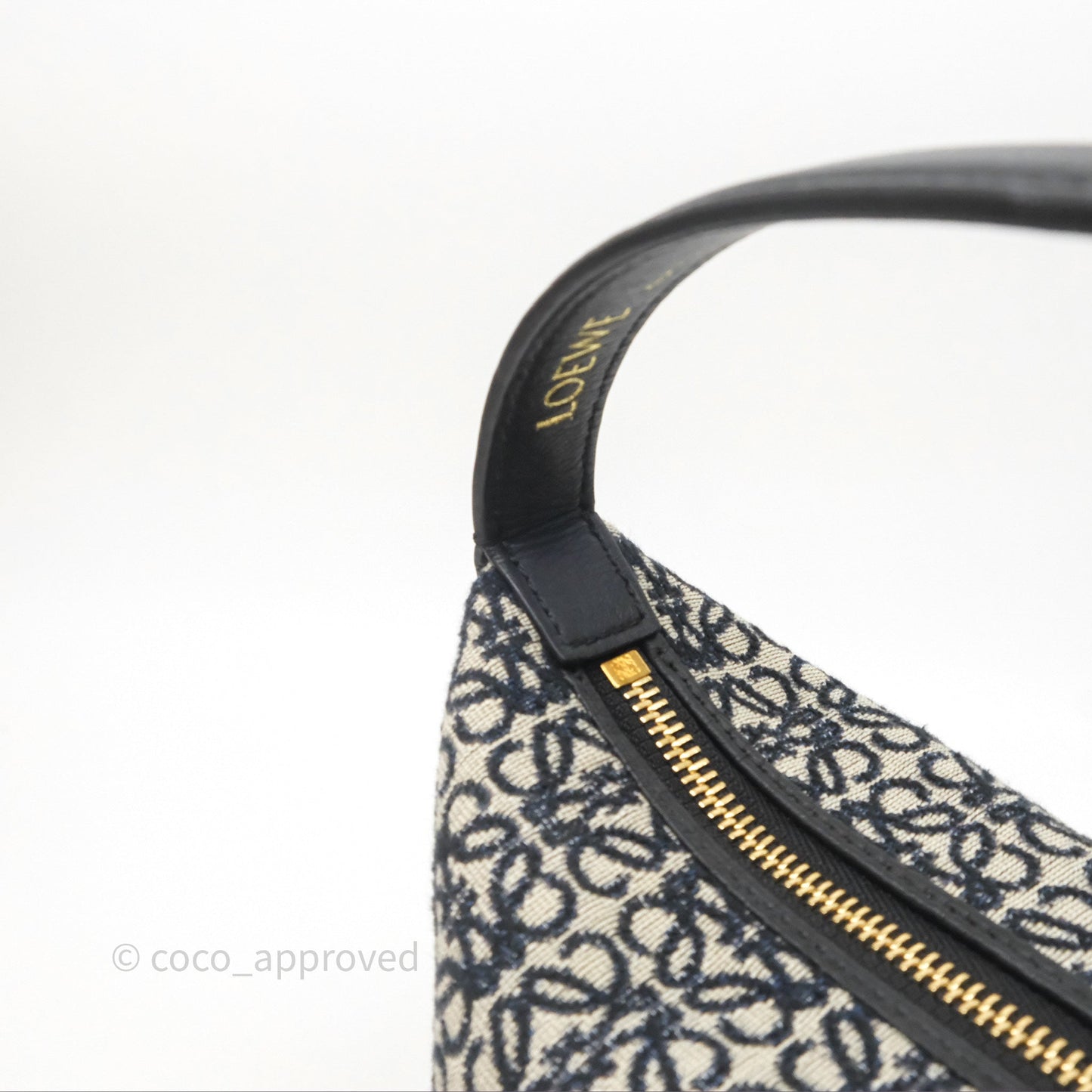 Loewe Small Cubi bag in Anagram Jacquard & Calfskin Navy/Black
