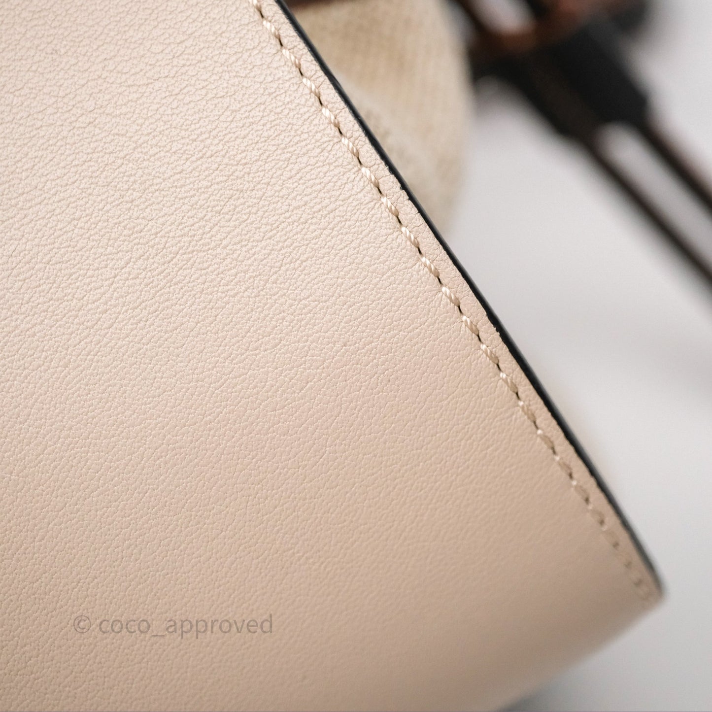 Loewe Mini Hammock Drawstring Beige/ Black Calfskin