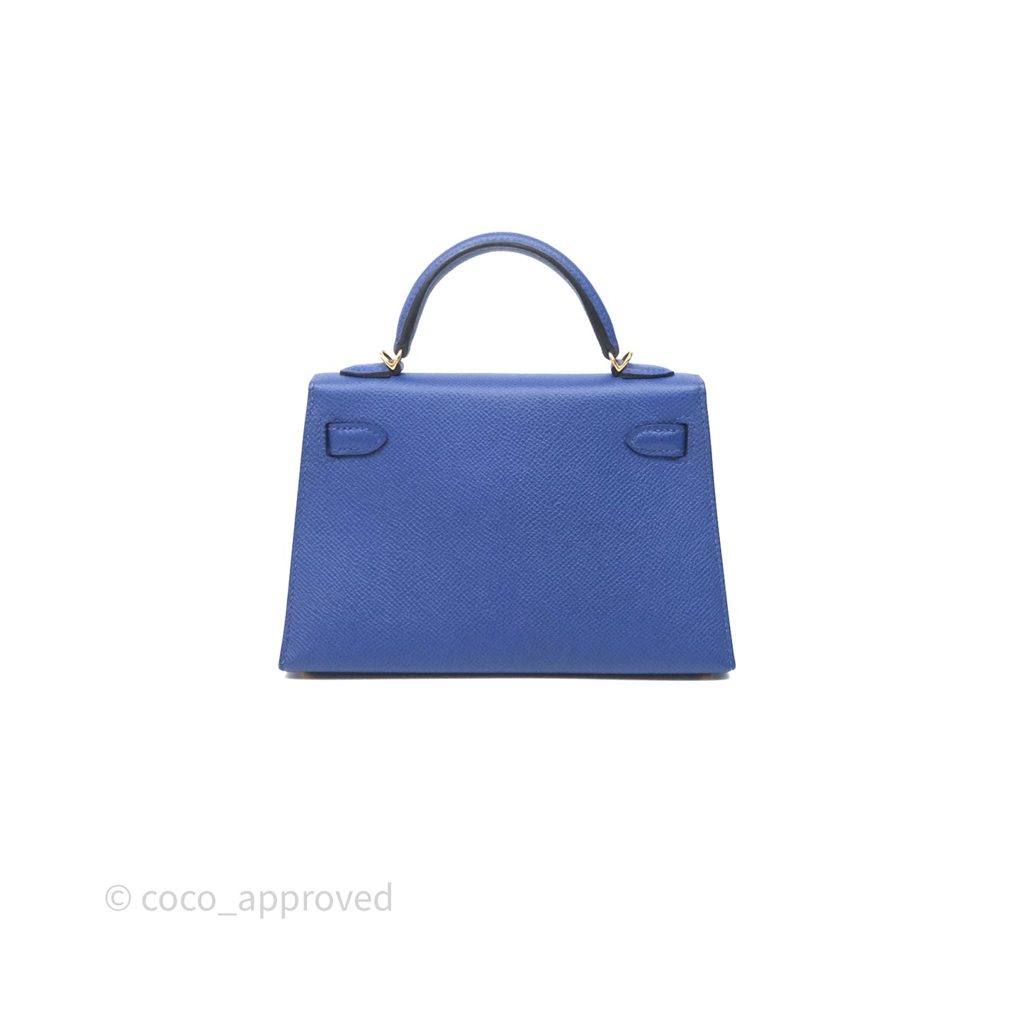 Hermes Mini Kelly Electric Blue Espom Gold Hardware
