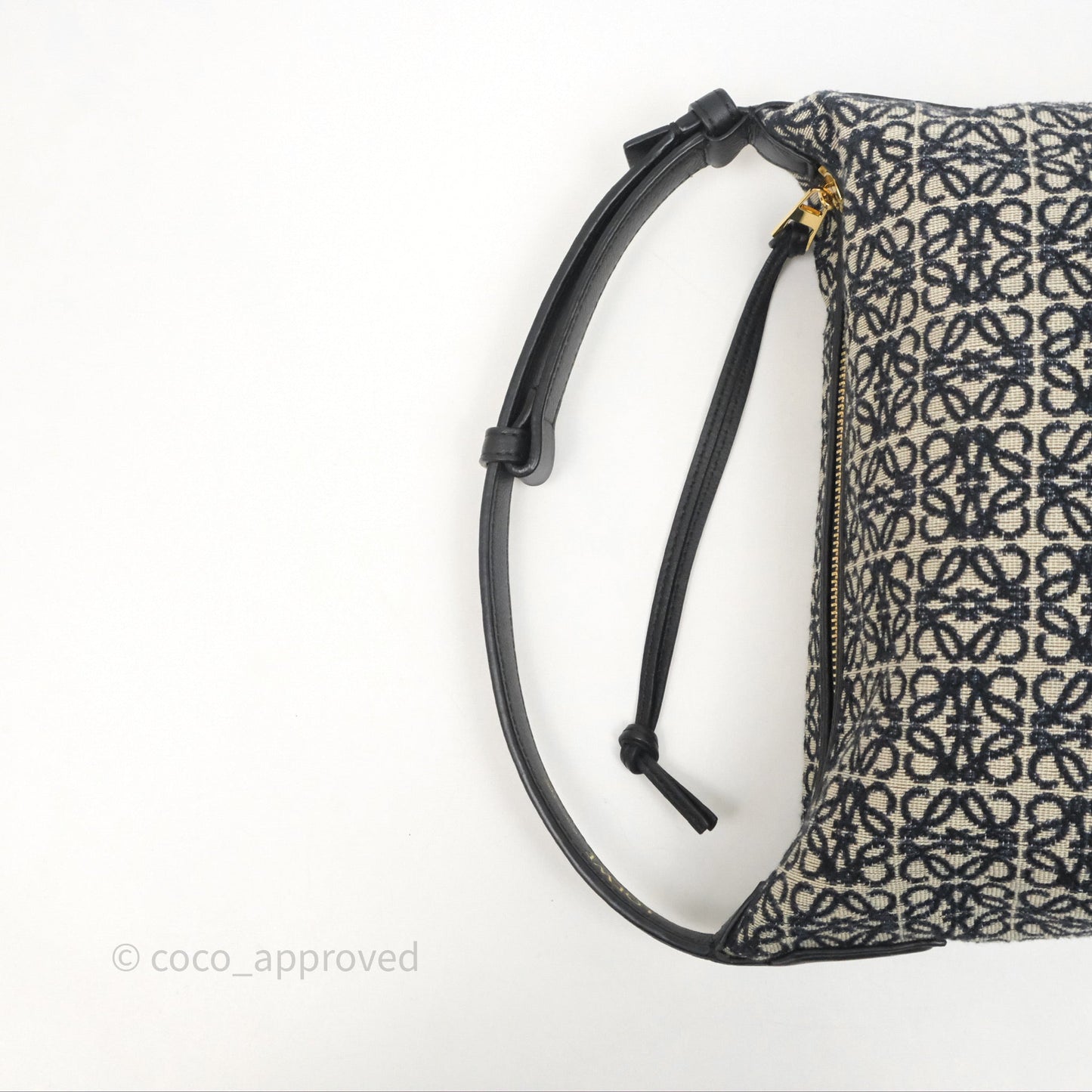 Loewe Small Cubi bag in Anagram Jacquard & Calfskin Navy/Black