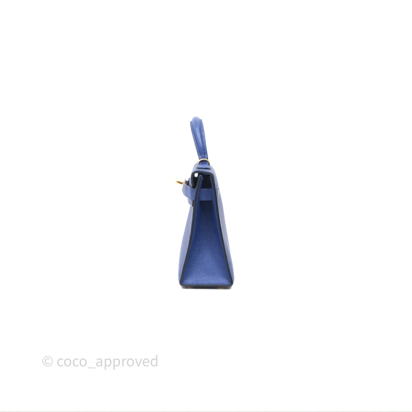Hermes Mini Kelly Electric Blue Espom Gold Hardware