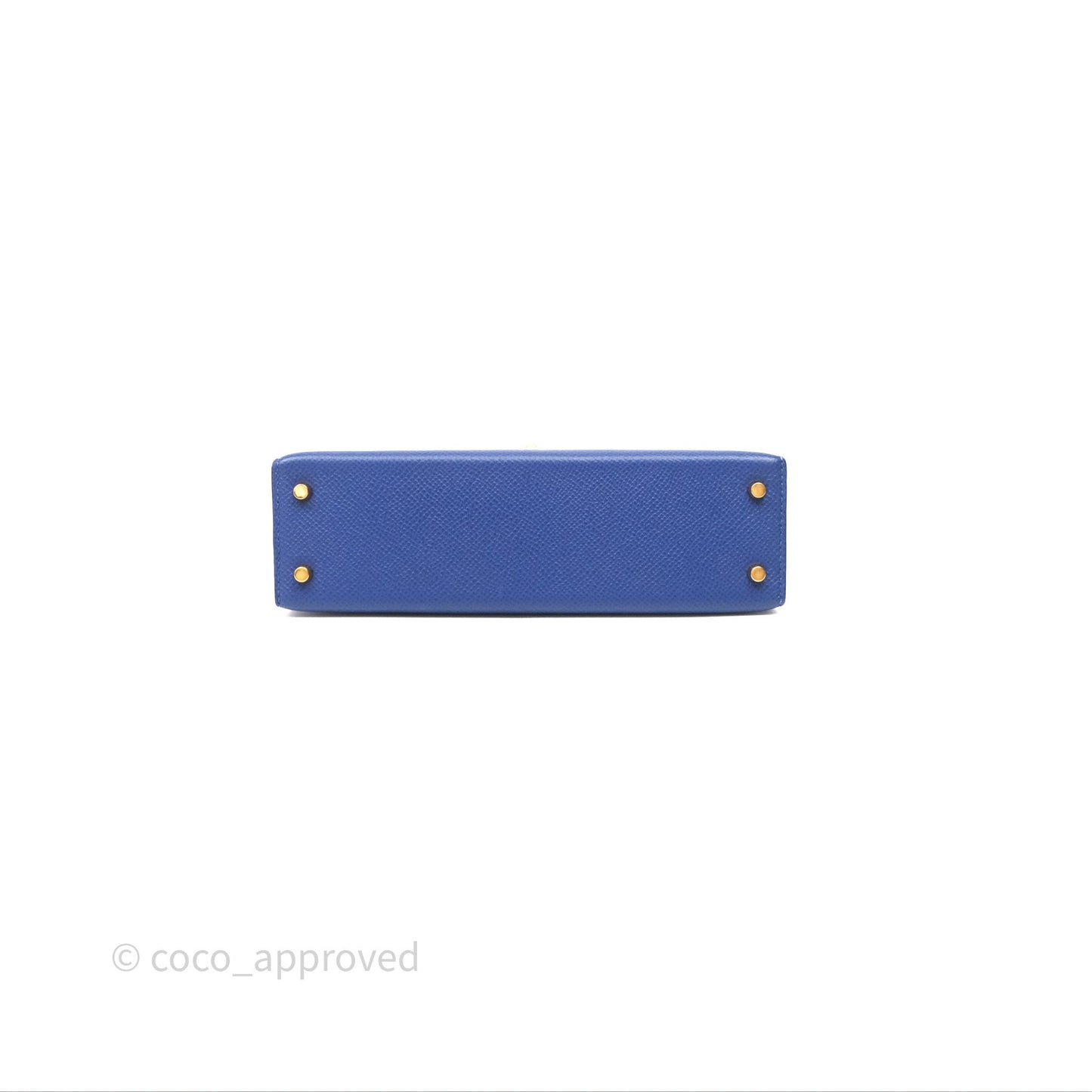 Hermes Mini Kelly Electric Blue Espom Gold Hardware