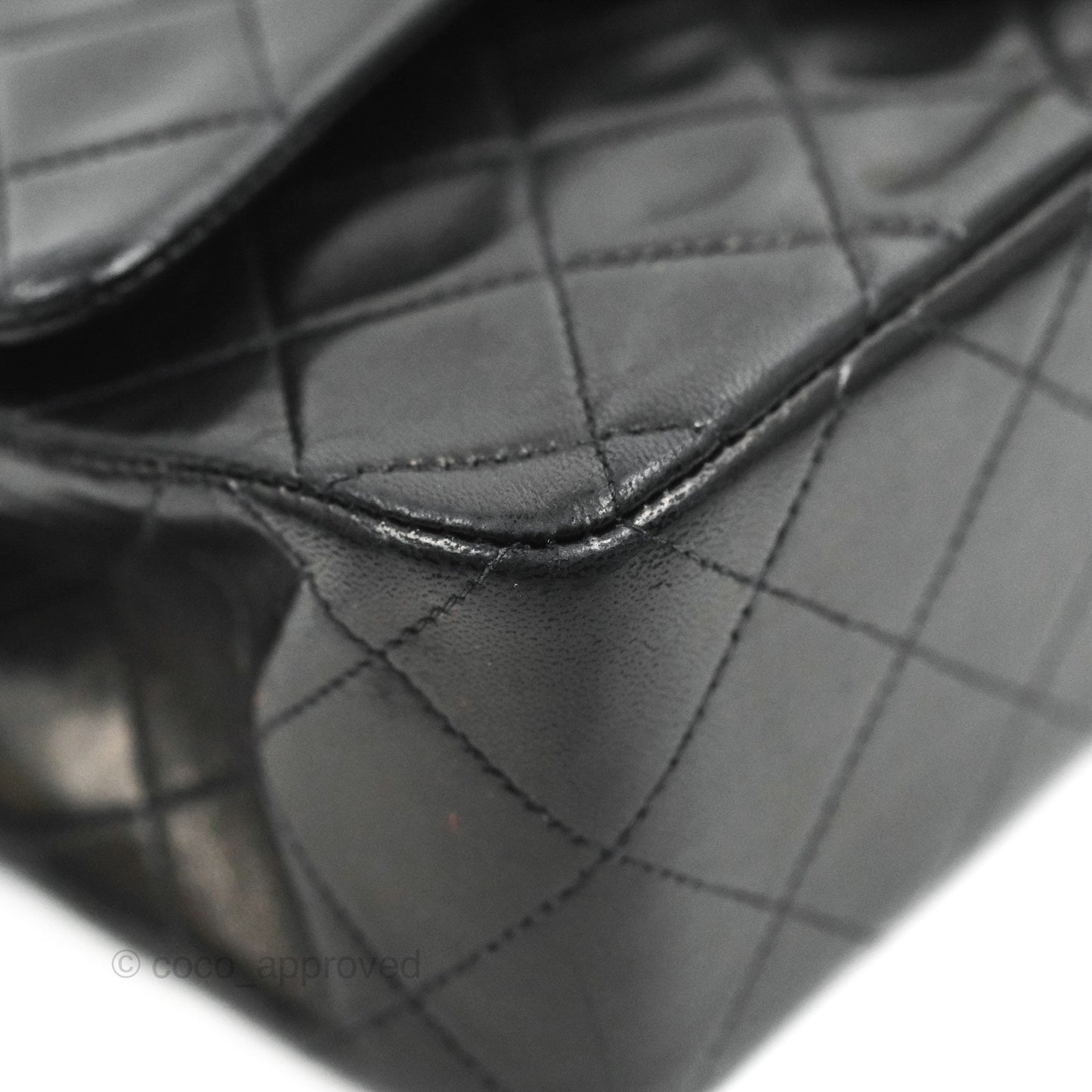 Chanel Vintage Small Classic Flap Black Lambskin 24K Gold Hardware