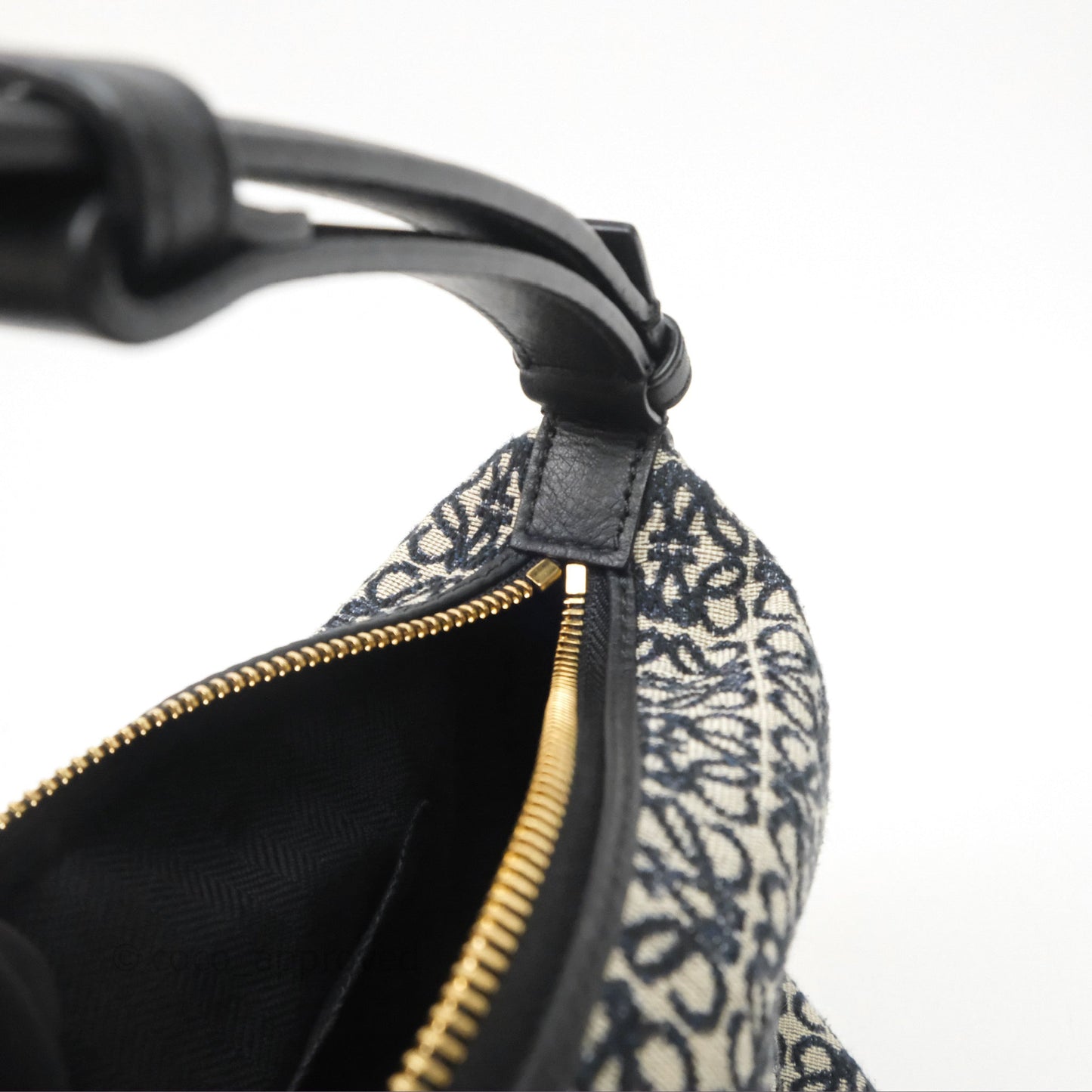 Loewe Small Cubi bag in Anagram Jacquard & Calfskin Navy/Black