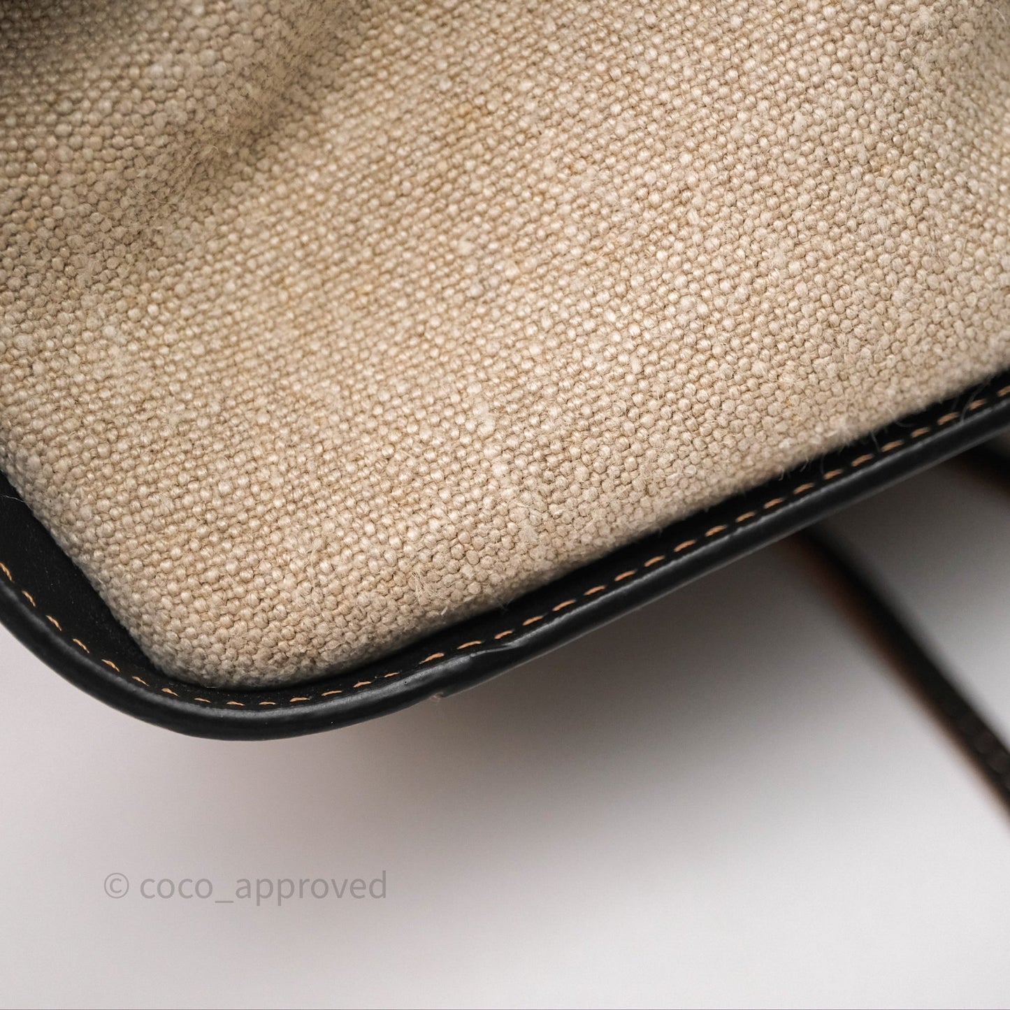 Loewe Mini Hammock Drawstring Beige/ Black Calfskin