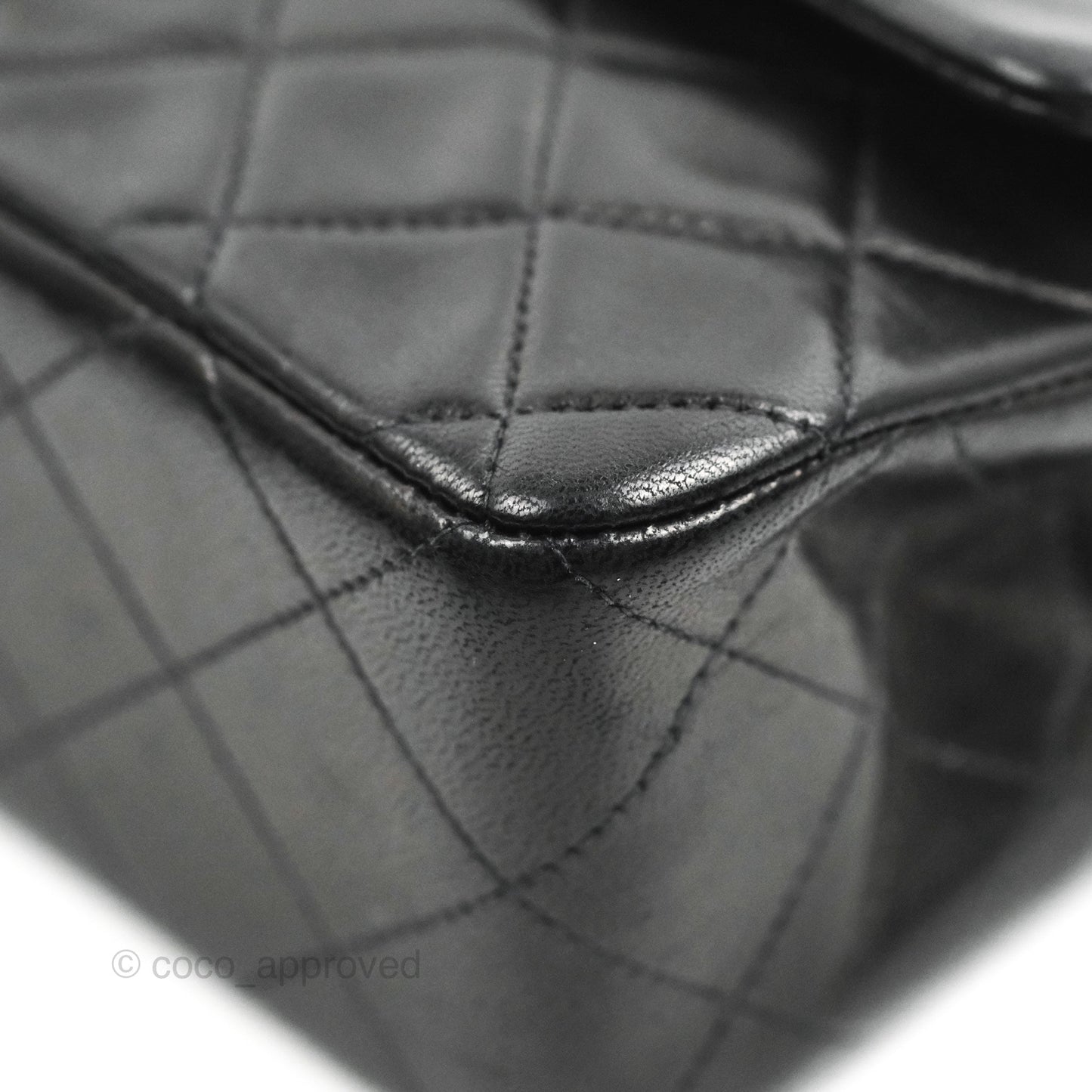 Chanel Vintage Small Classic Flap Black Lambskin 24K Gold Hardware