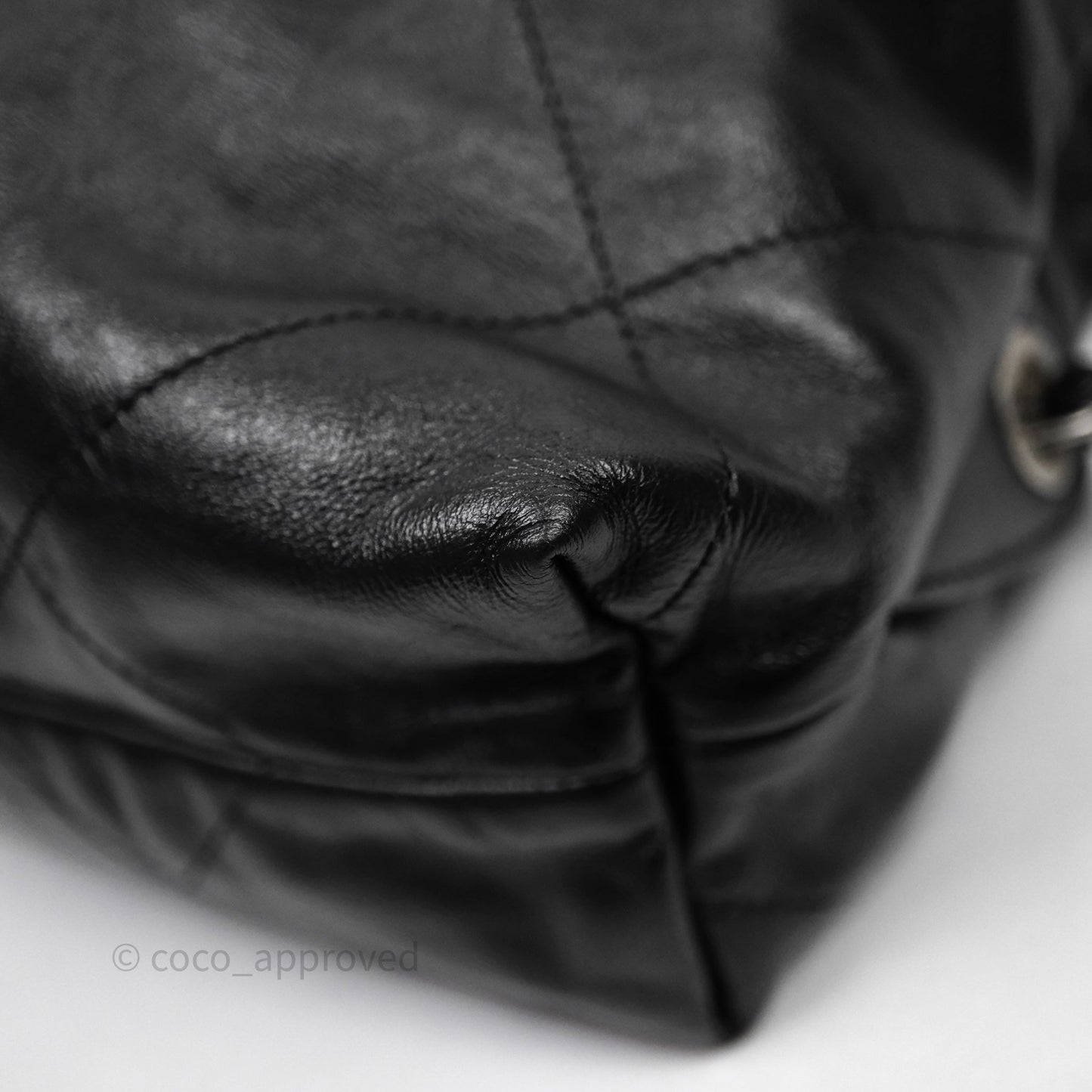Chanel 22 Medium Calfskin Quilted Backpack Black