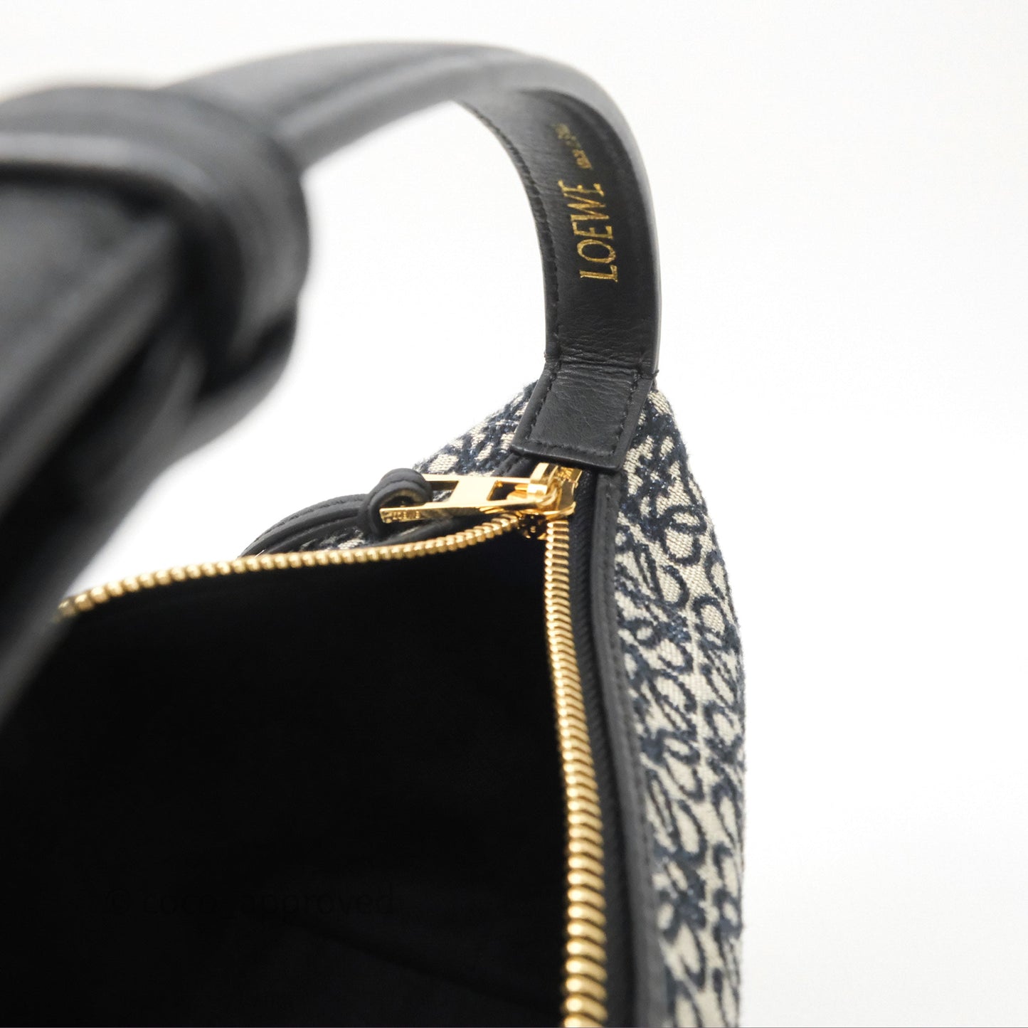 Loewe Small Cubi bag in Anagram Jacquard & Calfskin Navy/Black