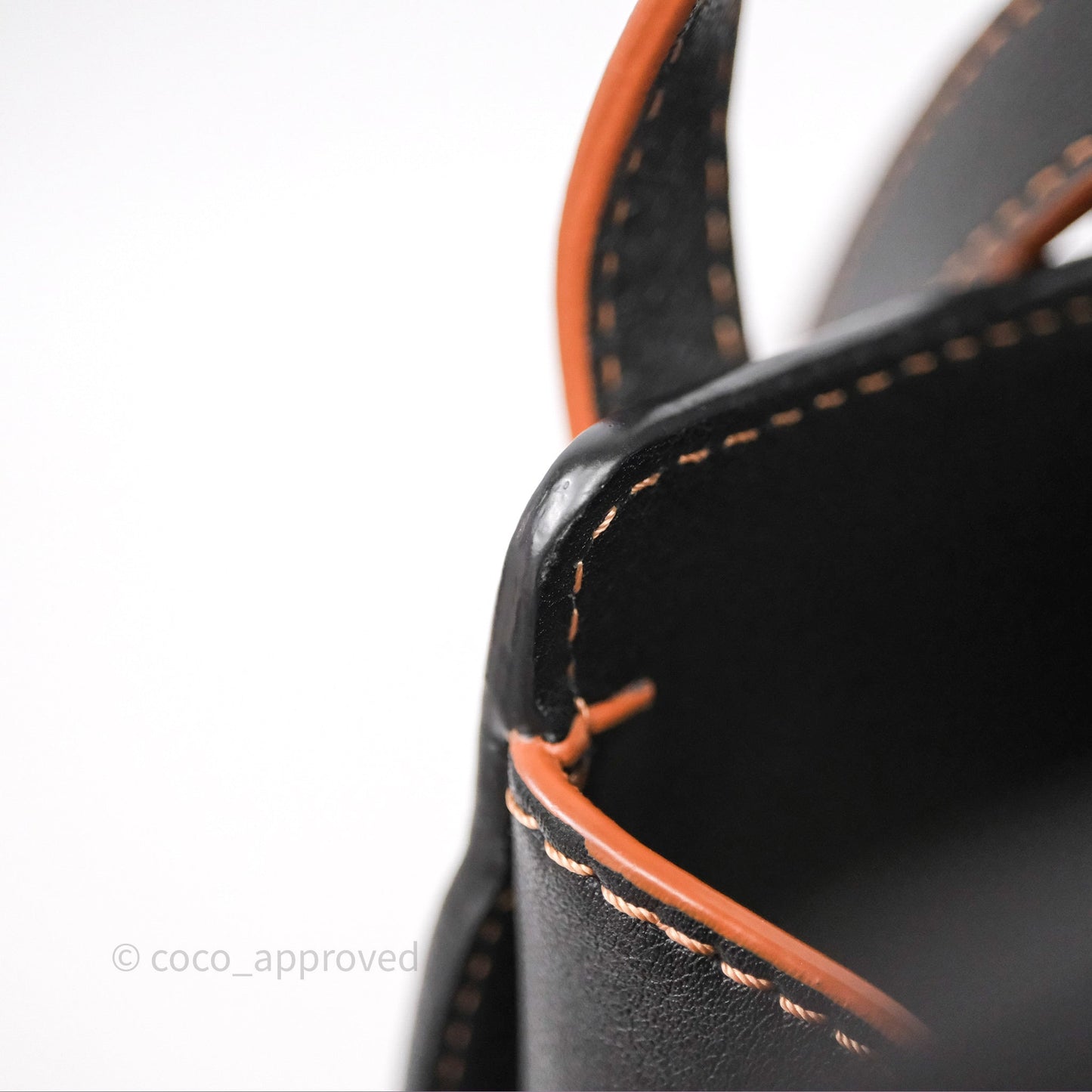 Loewe Mini Hammock Drawstring Beige/ Black Calfskin