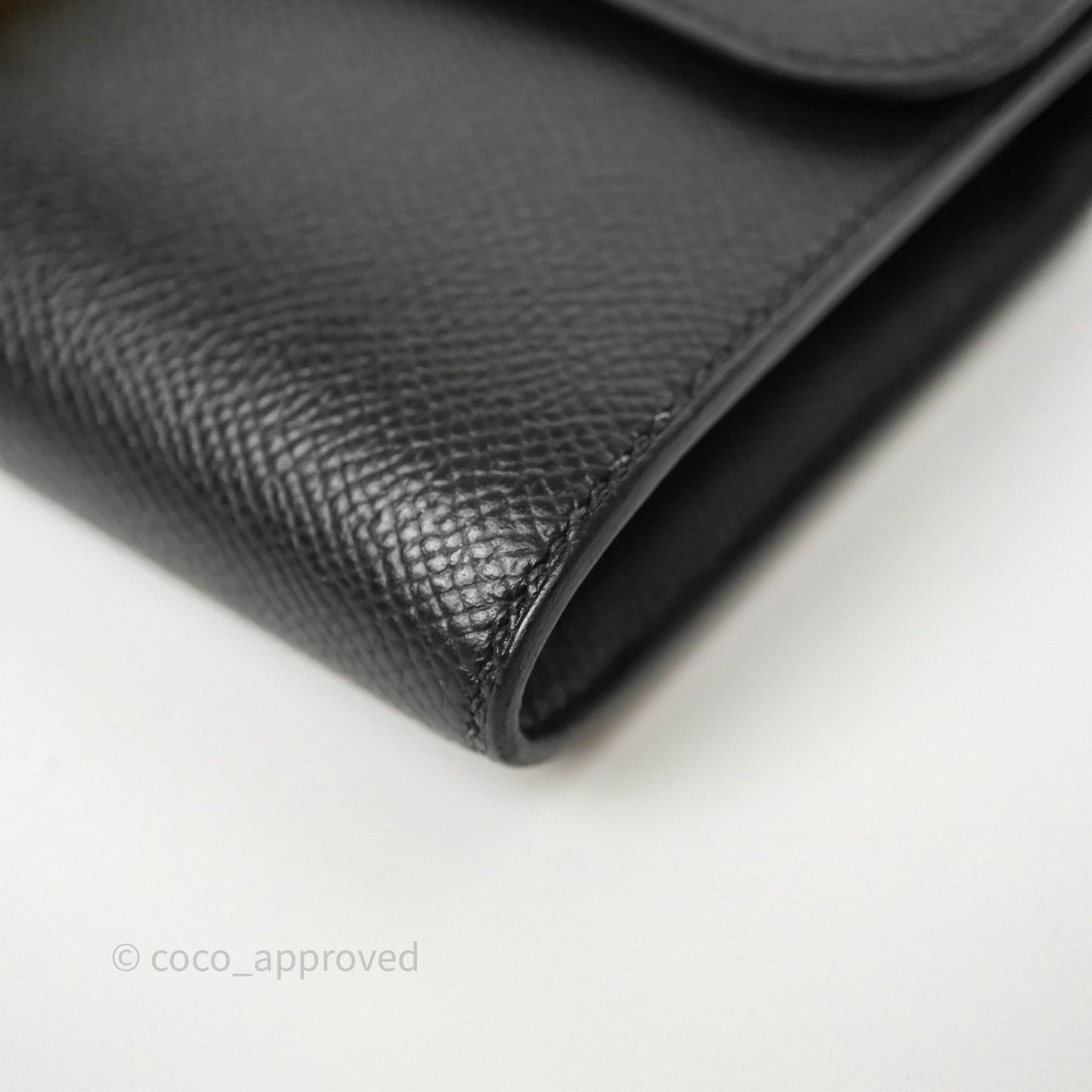 Hermès Constance Long To Go Wallet Black Noir 89 Epsom Gold Hardware