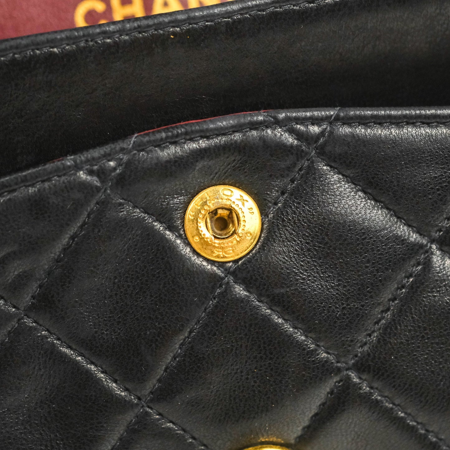 Chanel Vintage Small Classic Flap Black Lambskin 24K Gold Hardware