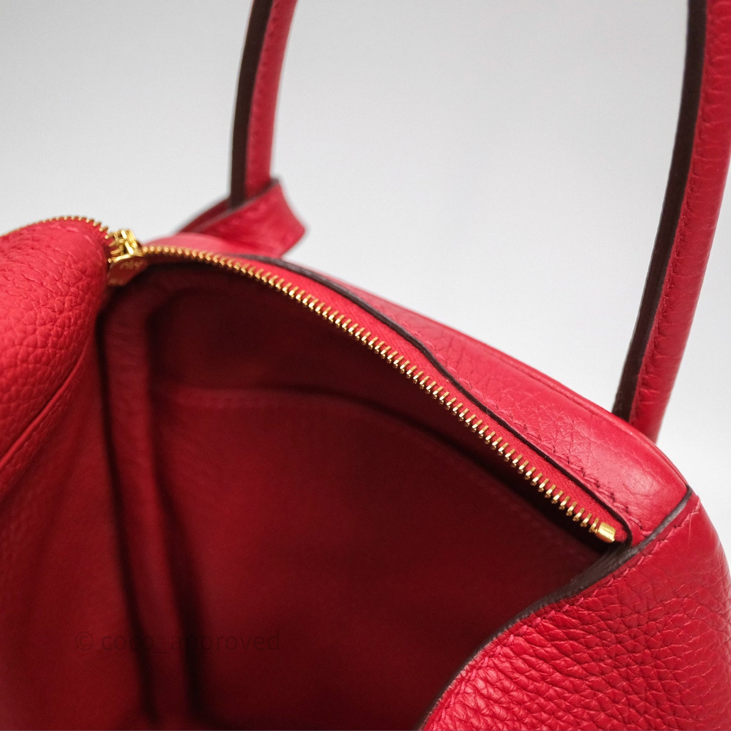 Hermes Lindy 26 Rouge Casaque Q5 Clemence Gold Hardware