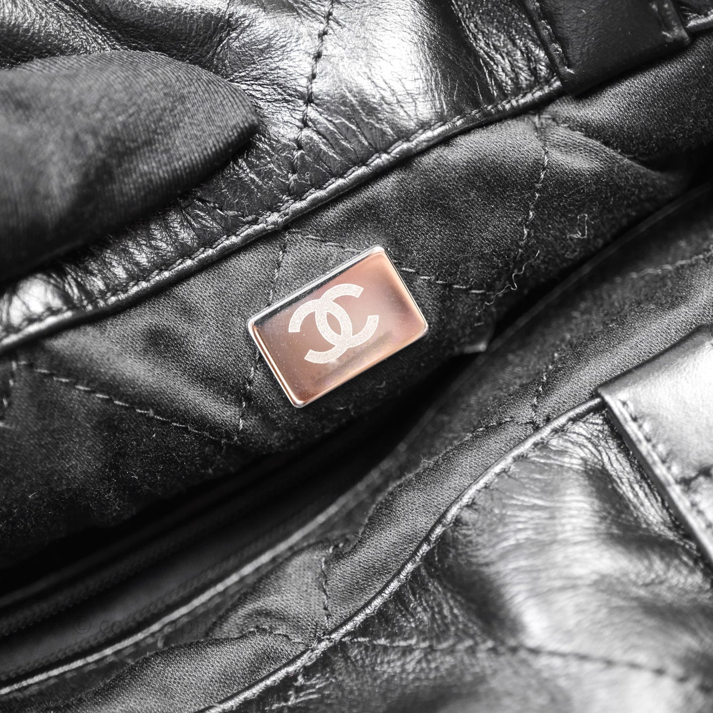 Chanel 22 Medium Calfskin Quilted Backpack Black