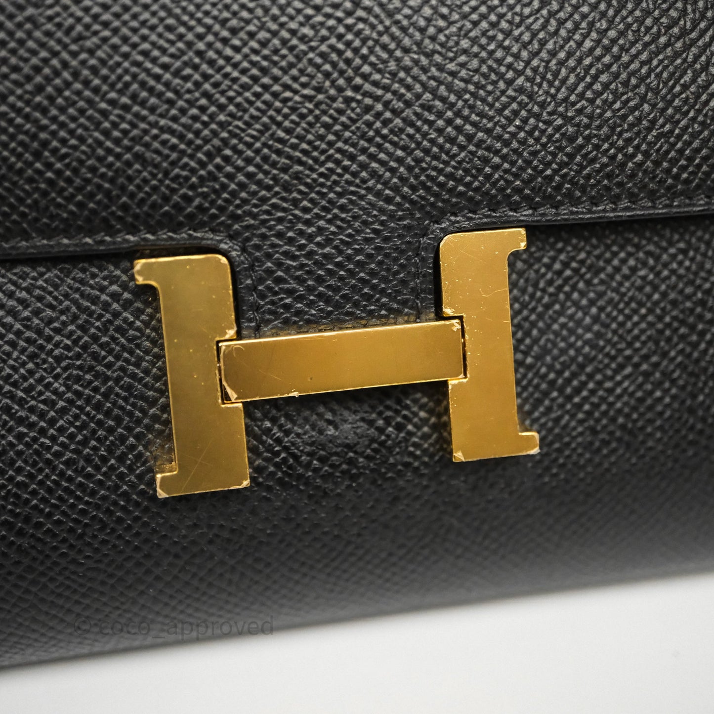 Hermès Constance Long To Go Wallet Black Noir 89 Epsom Gold Hardware
