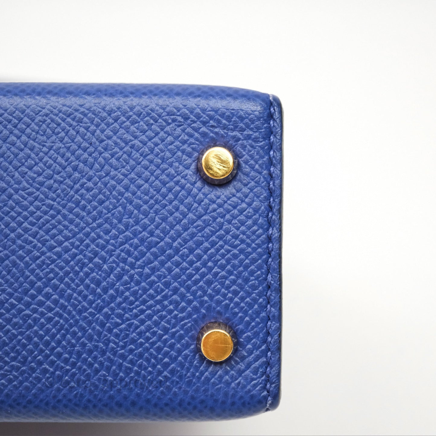 Hermes Mini Kelly Electric Blue Espom Gold Hardware