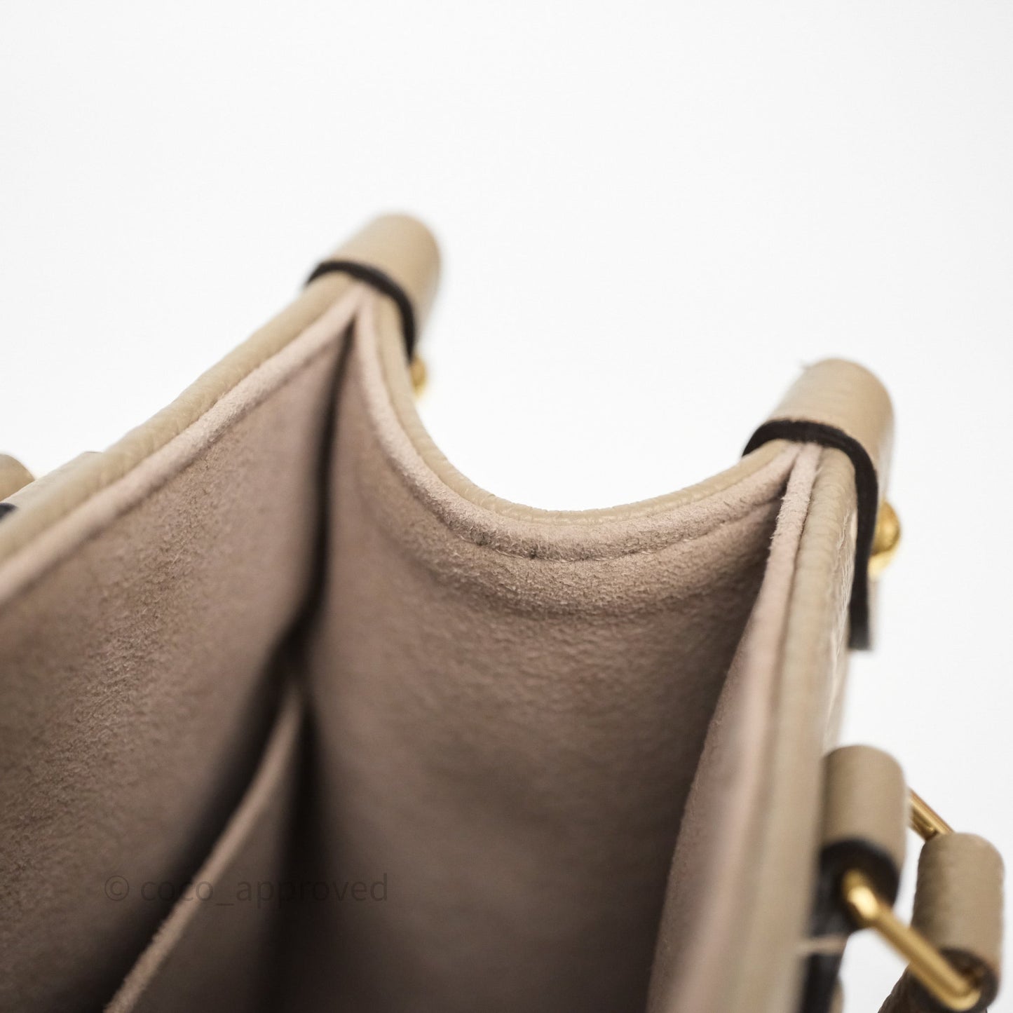 Louis Vuitton OnTheGo BB Dove Gray/Cream Monogram Empreinte Leather