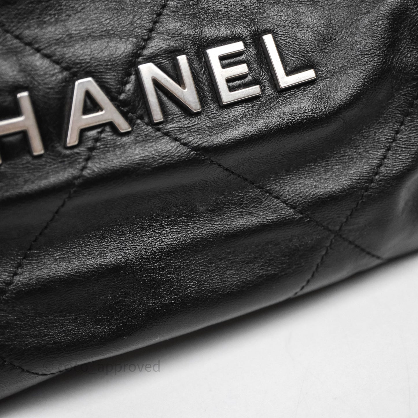 Chanel 22 Medium Calfskin Quilted Backpack Black