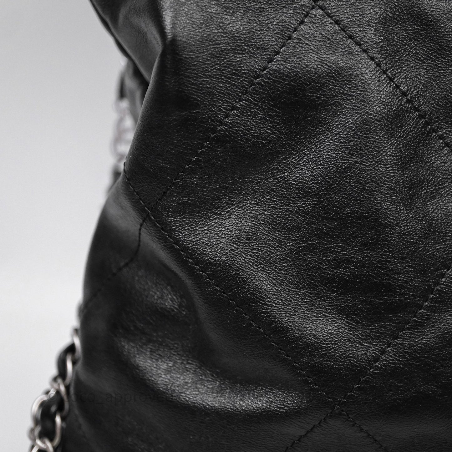 Chanel 22 Medium Calfskin Quilted Backpack Black