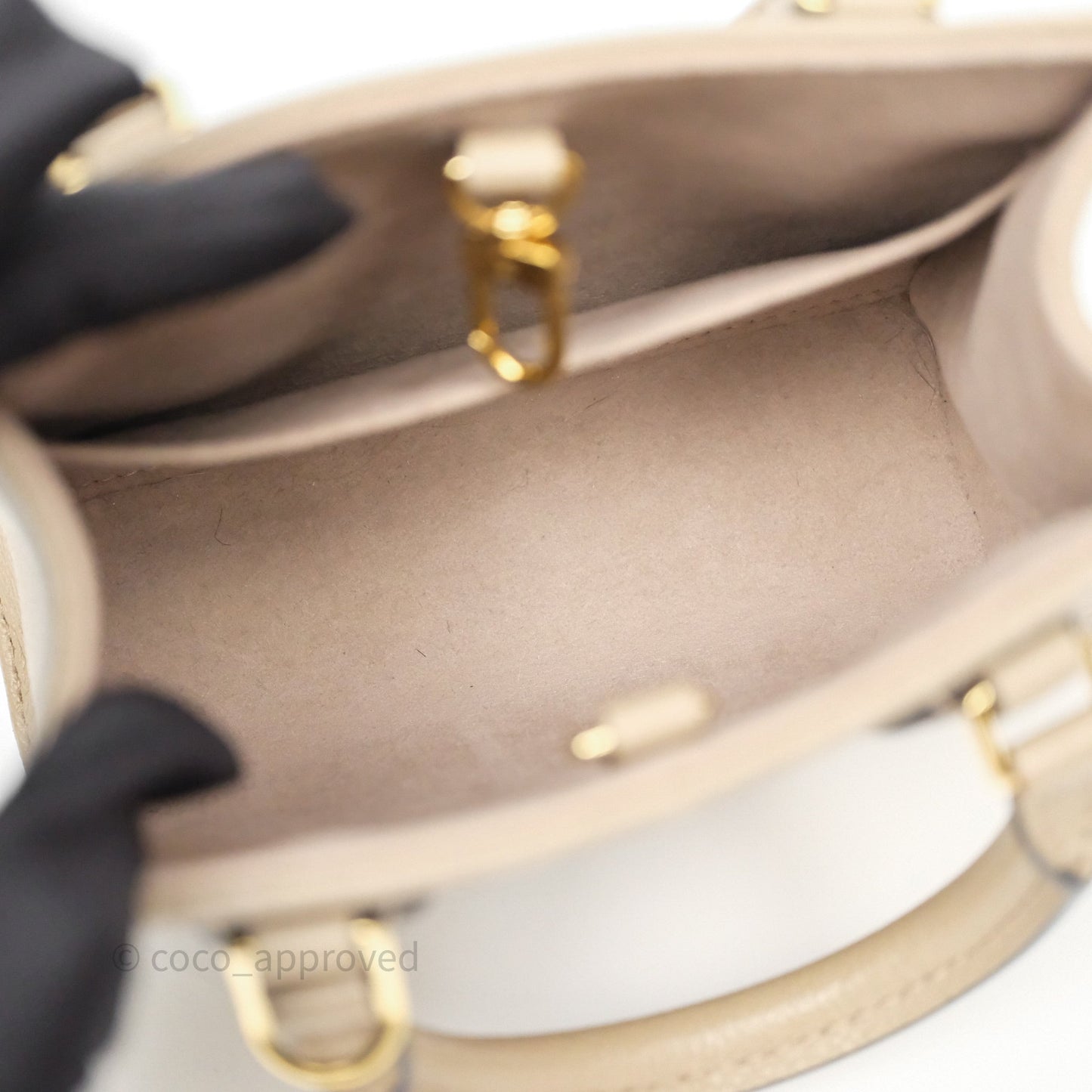Louis Vuitton OnTheGo BB Dove Gray/Cream Monogram Empreinte Leather
