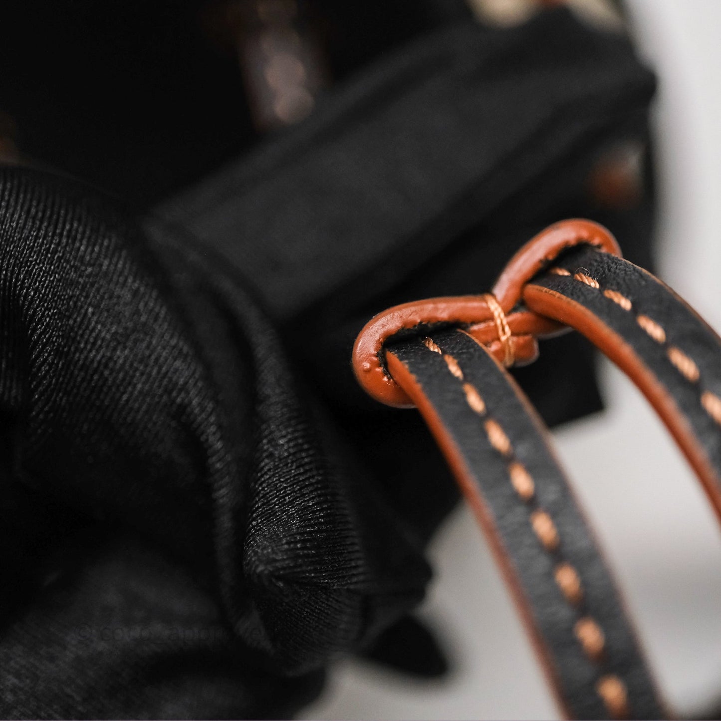 Loewe Mini Hammock Drawstring Beige/ Black Calfskin