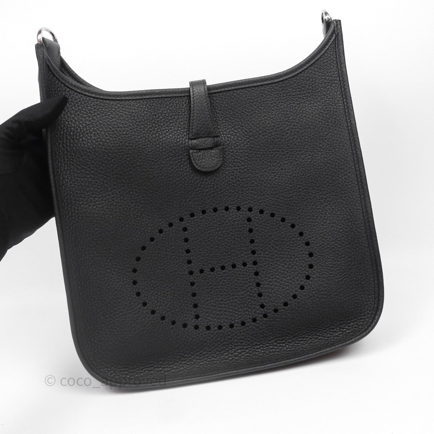 Hermes Evelyne III 29 Noir 89 Black Clemence Palladium Hardware
