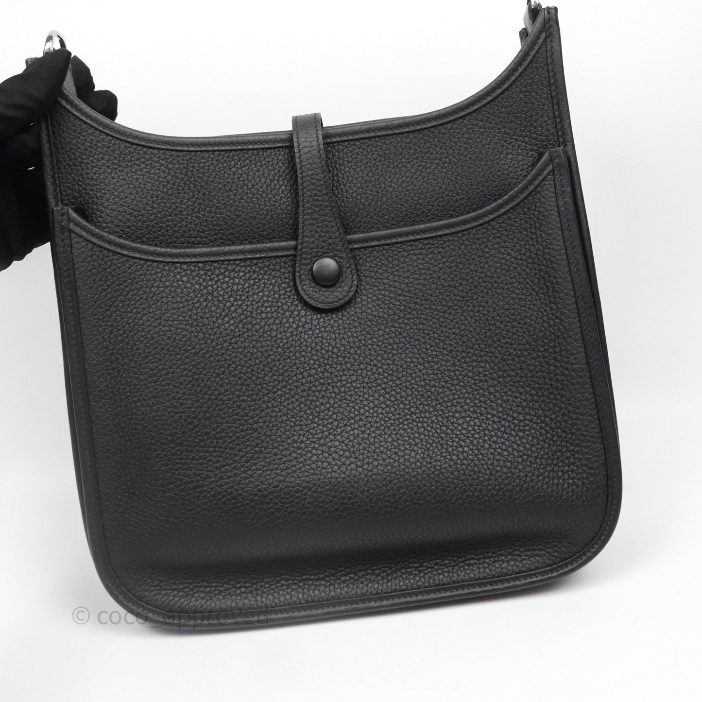 Hermes Evelyne III 29 Noir 89 Black Clemence Palladium Hardware