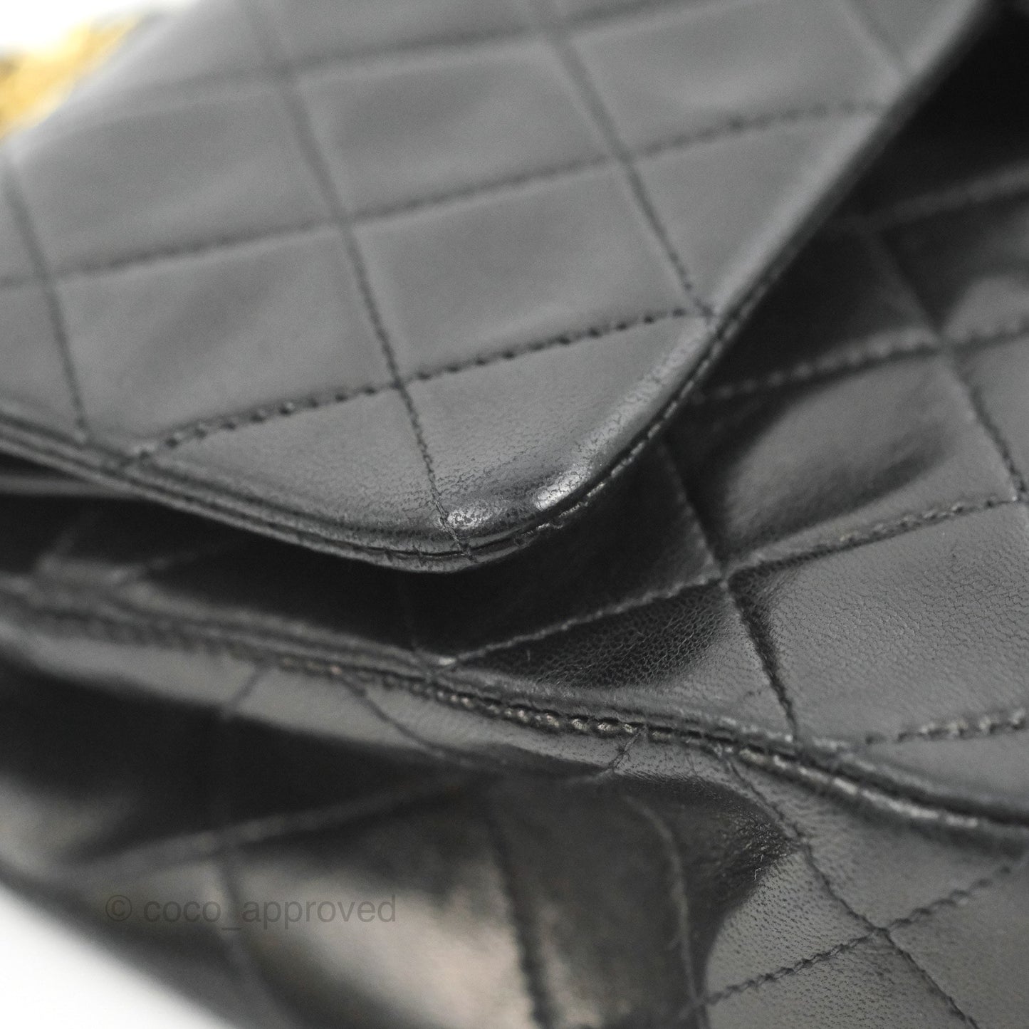 Chanel Vintage Small Classic Flap Black Lambskin 24K Gold Hardware