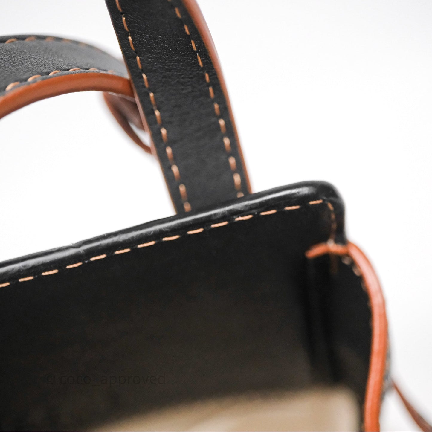 Loewe Mini Hammock Drawstring Beige/ Black Calfskin