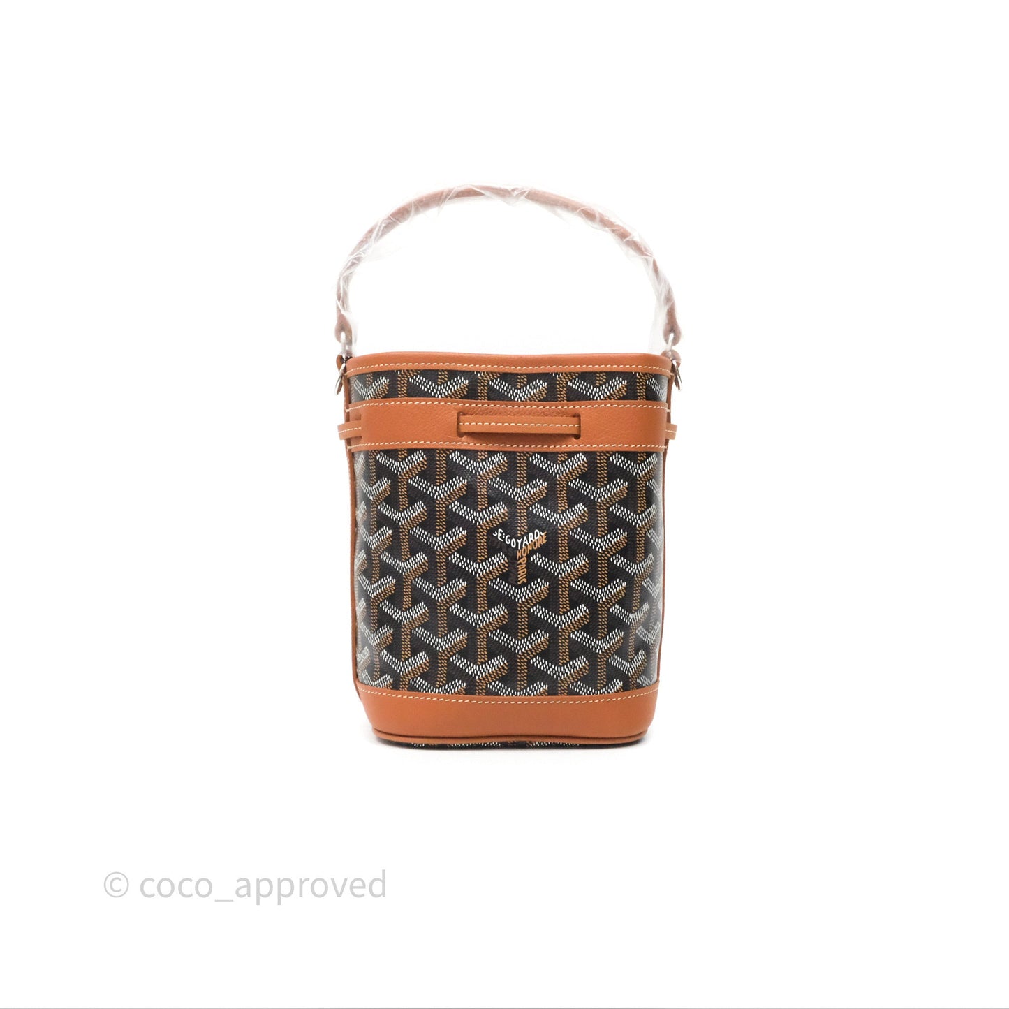 Goyard Petit Flot Mini Bucket Bag Black & Tan