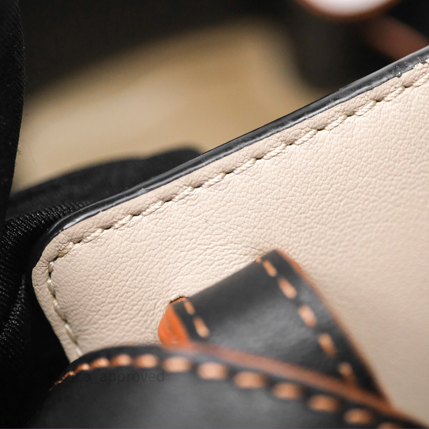 Loewe Mini Hammock Drawstring Beige/ Black Calfskin