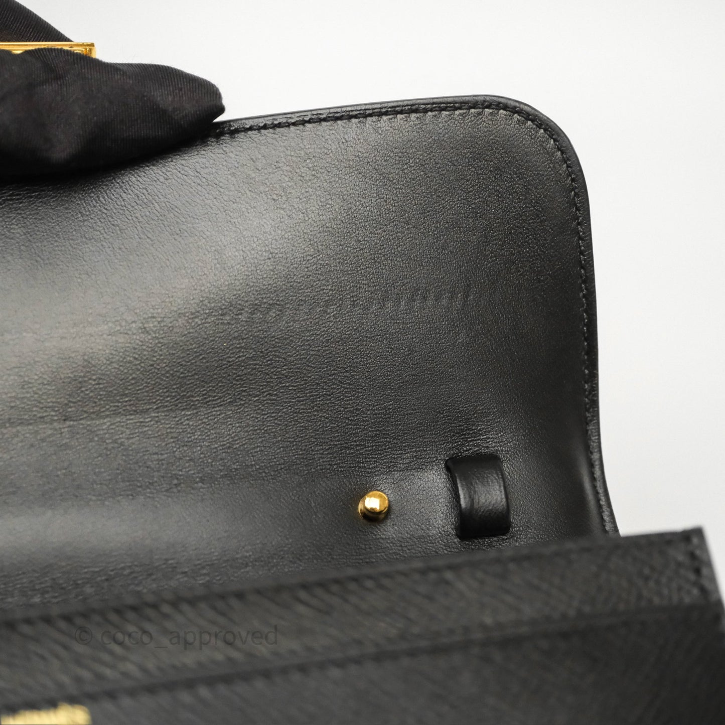 Hermès Constance Long To Go Wallet Black Noir 89 Epsom Gold Hardware