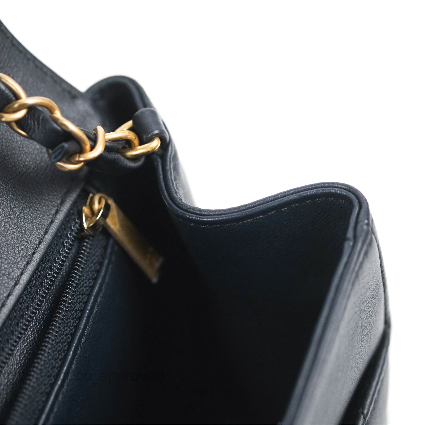 Chanel Golden Class CC Top Handle Bag Navy Calfskin Aged Gold Hardware