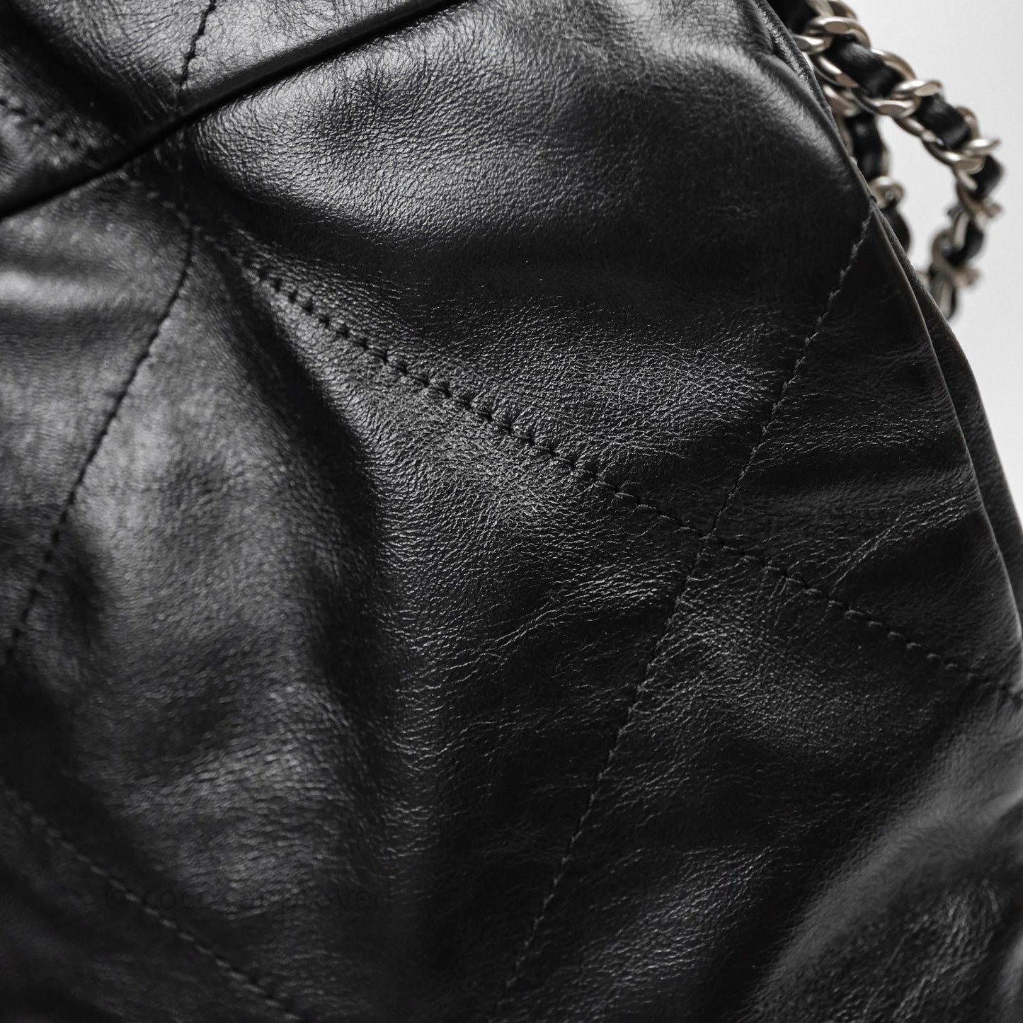 Chanel 22 Medium Calfskin Quilted Backpack Black