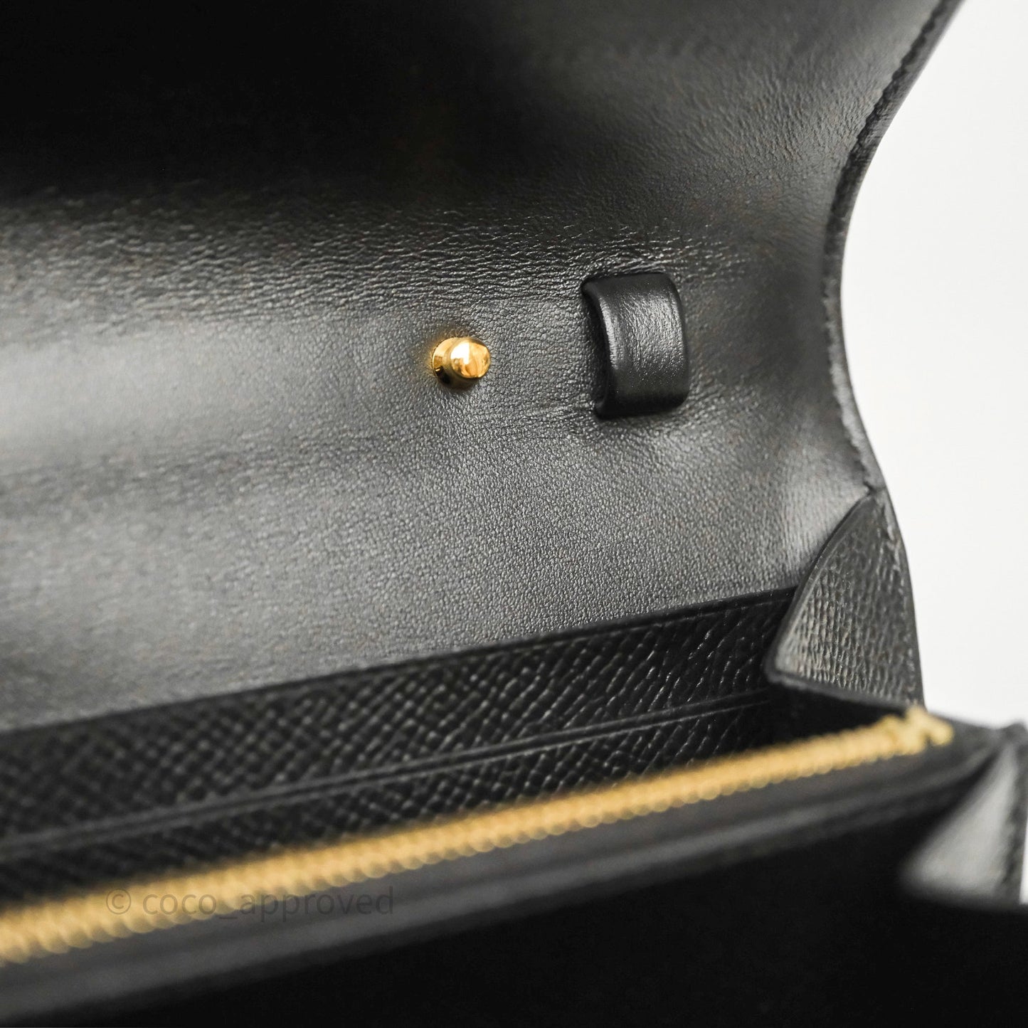 Hermès Constance Long To Go Wallet Black Noir 89 Epsom Gold Hardware