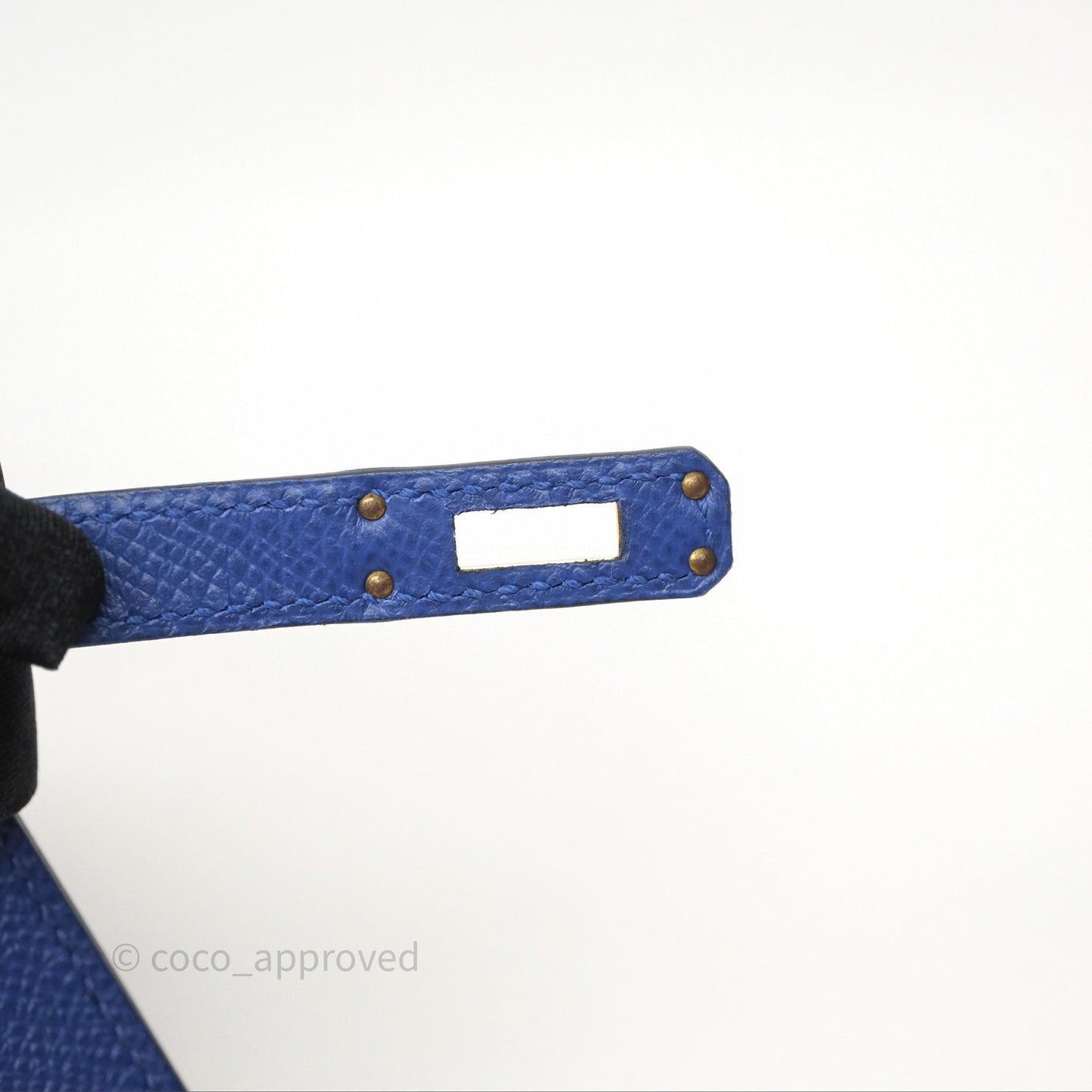 Hermes Mini Kelly Electric Blue Espom Gold Hardware