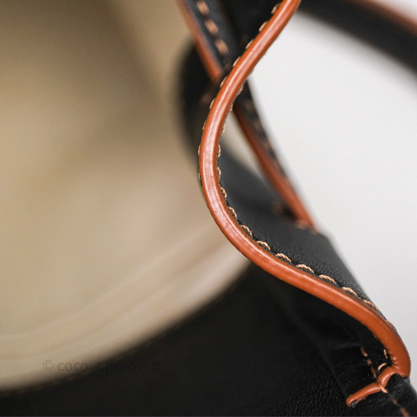 Loewe Mini Hammock Drawstring Beige/ Black Calfskin
