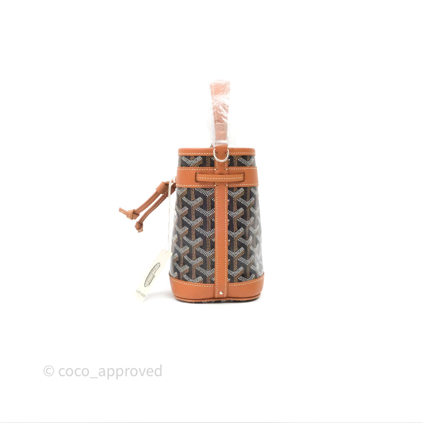Goyard Petit Flot Mini Bucket Bag Black & Tan