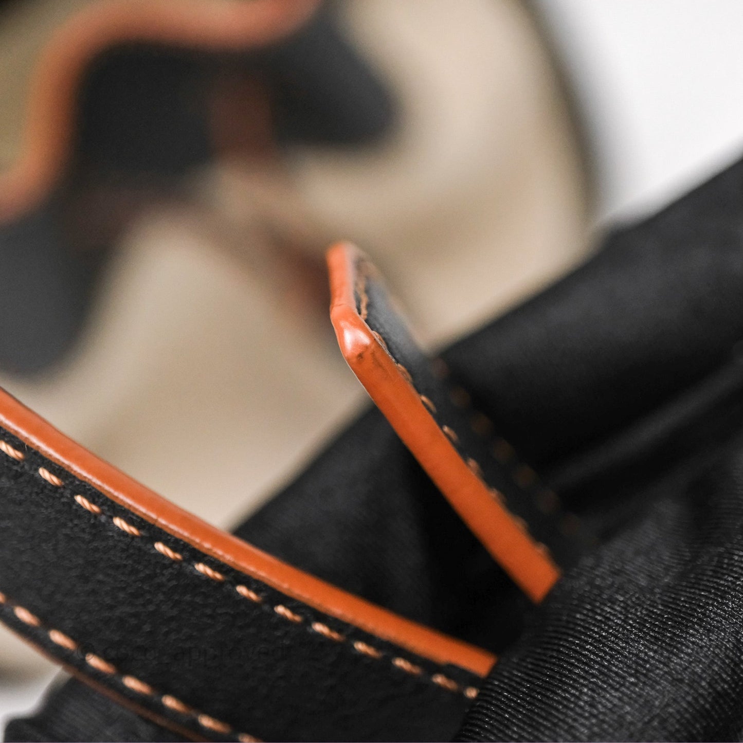 Loewe Mini Hammock Drawstring Beige/ Black Calfskin